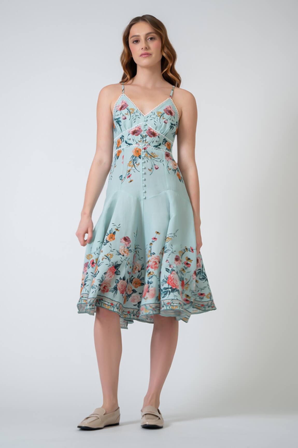 RANNA GILL Roselle Strap Midi Dress 