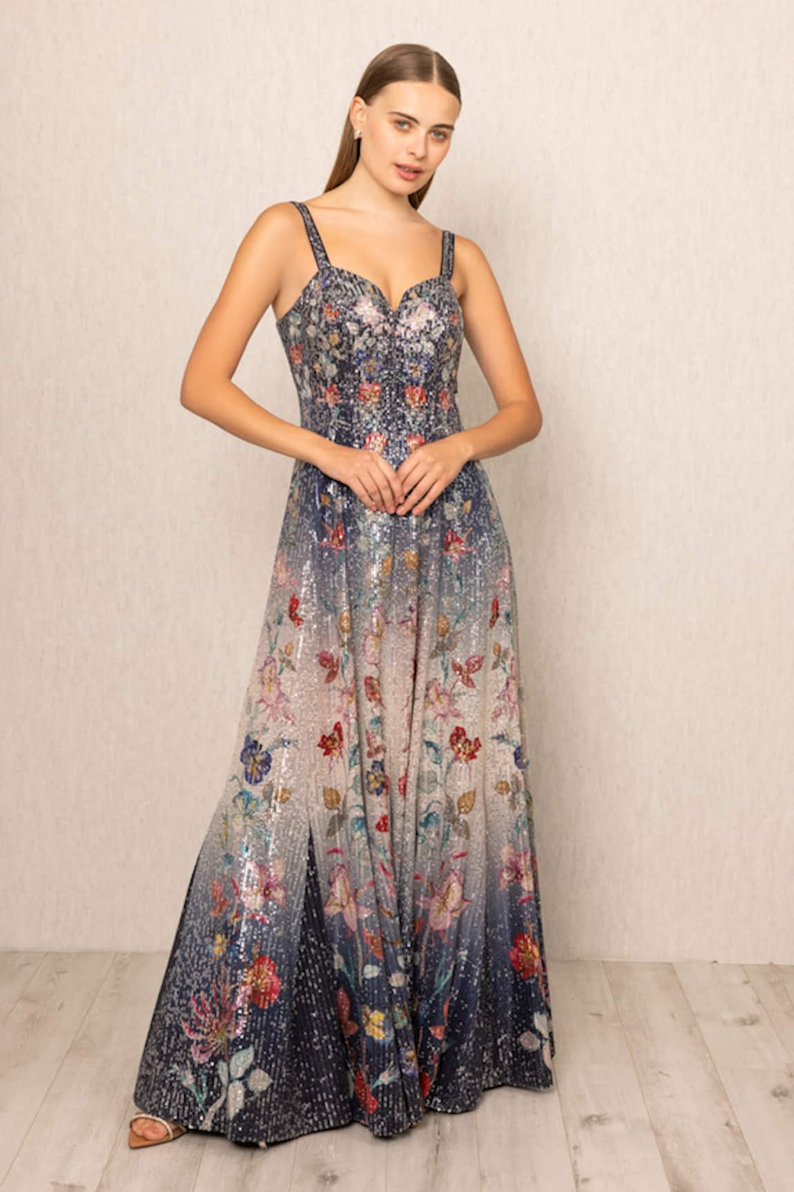 RANNA GILL Celestia Sequins Gown 