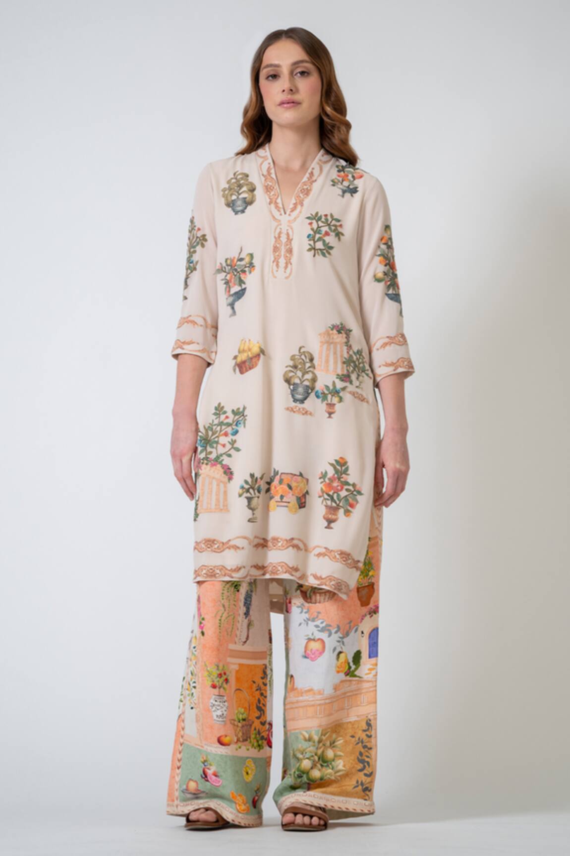 RANNA GILL Beige Ornella Tunic 