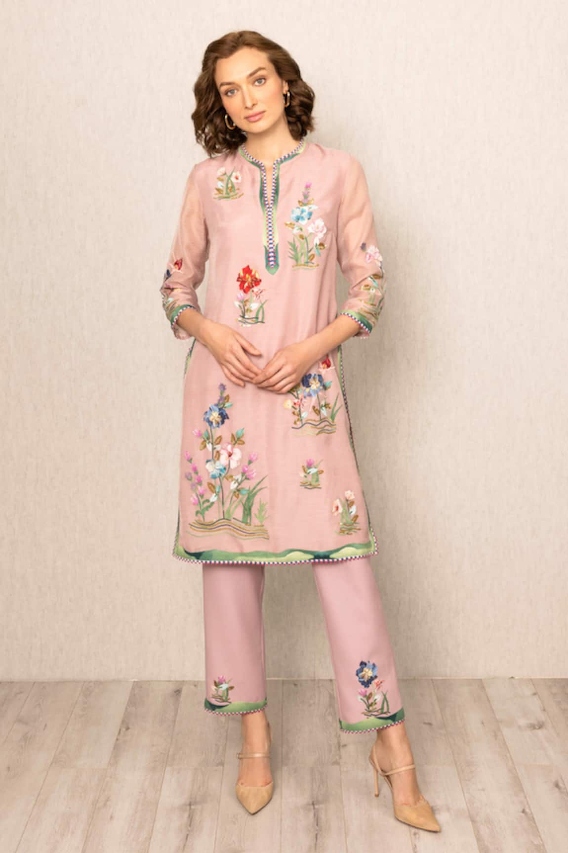 RANNA GILL Florica Pink Kurta Set 