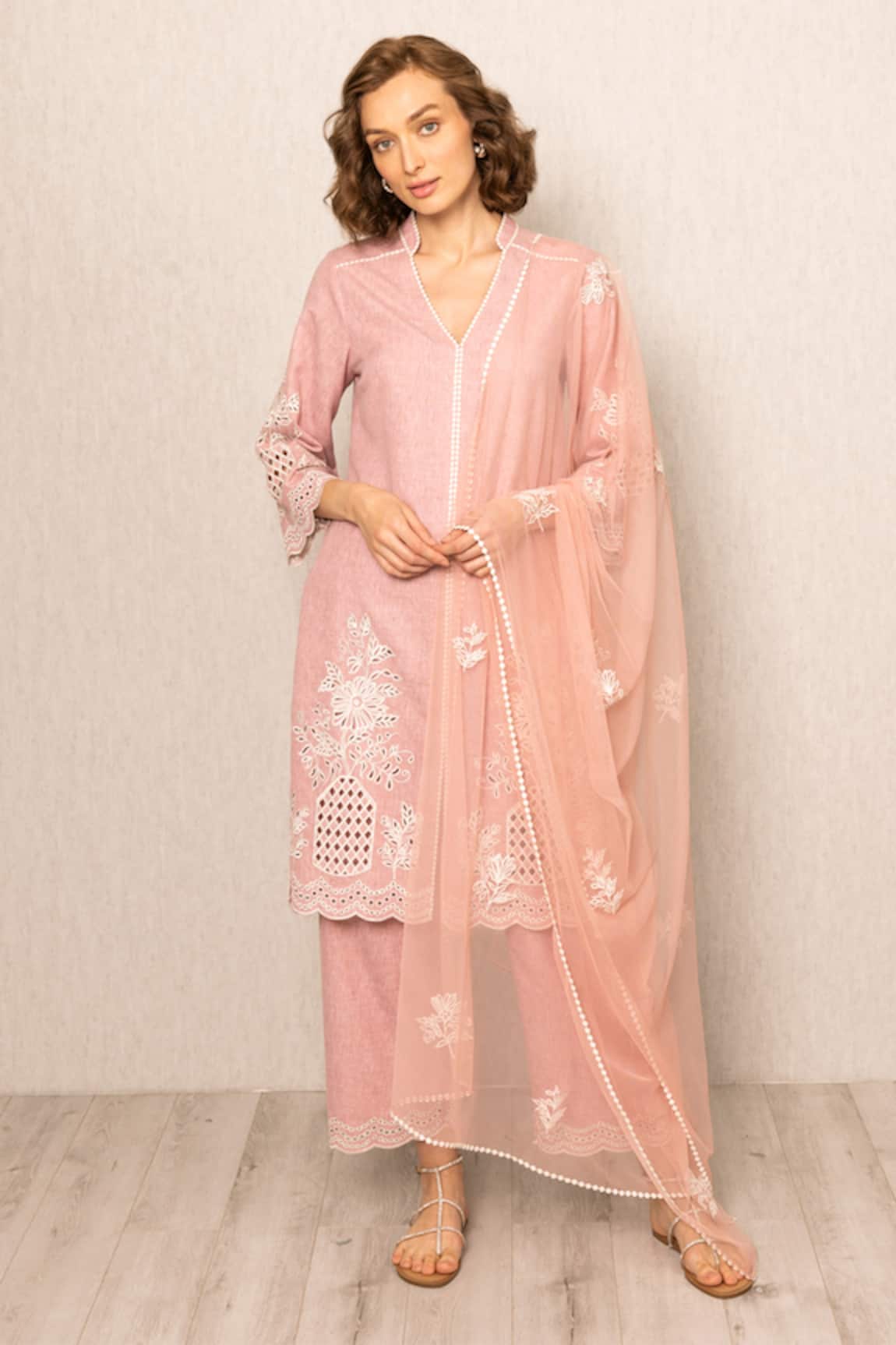 RANNA GILL Elira Pink Tunic Set 