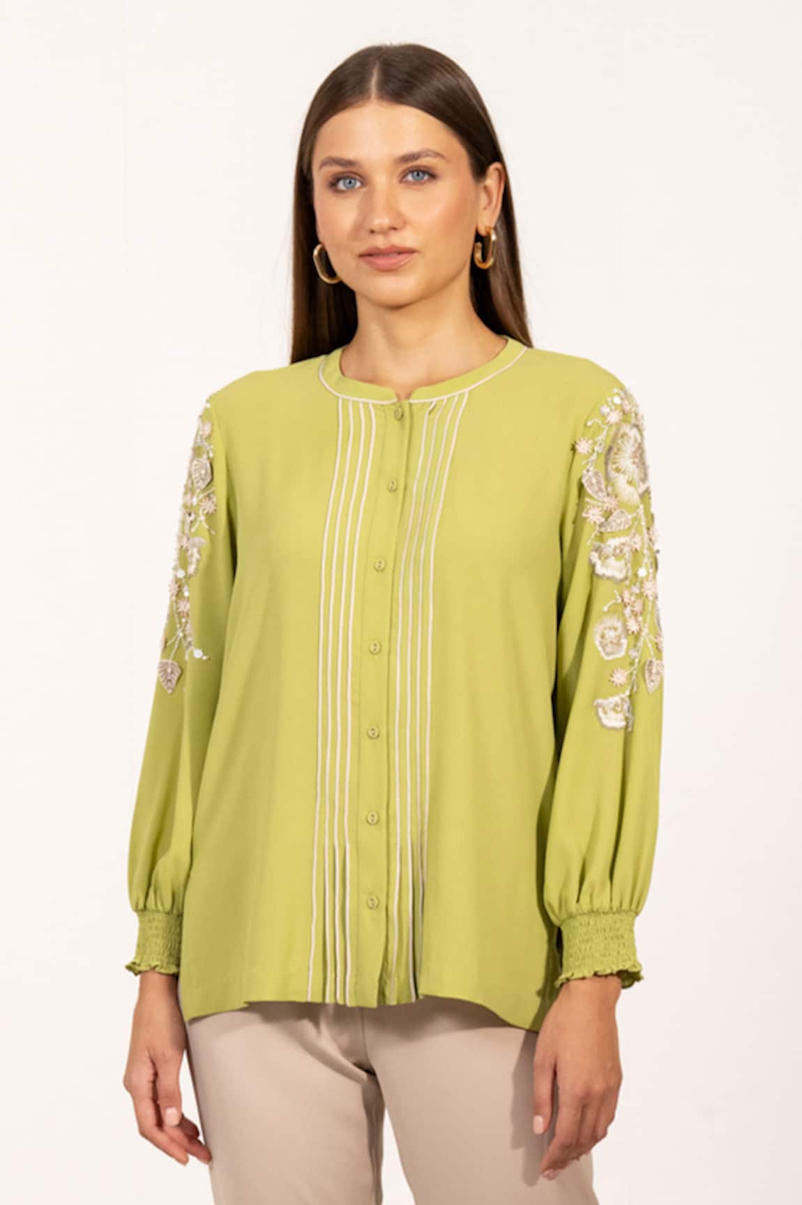 RANNA GILL Avelina Embroidered Top 