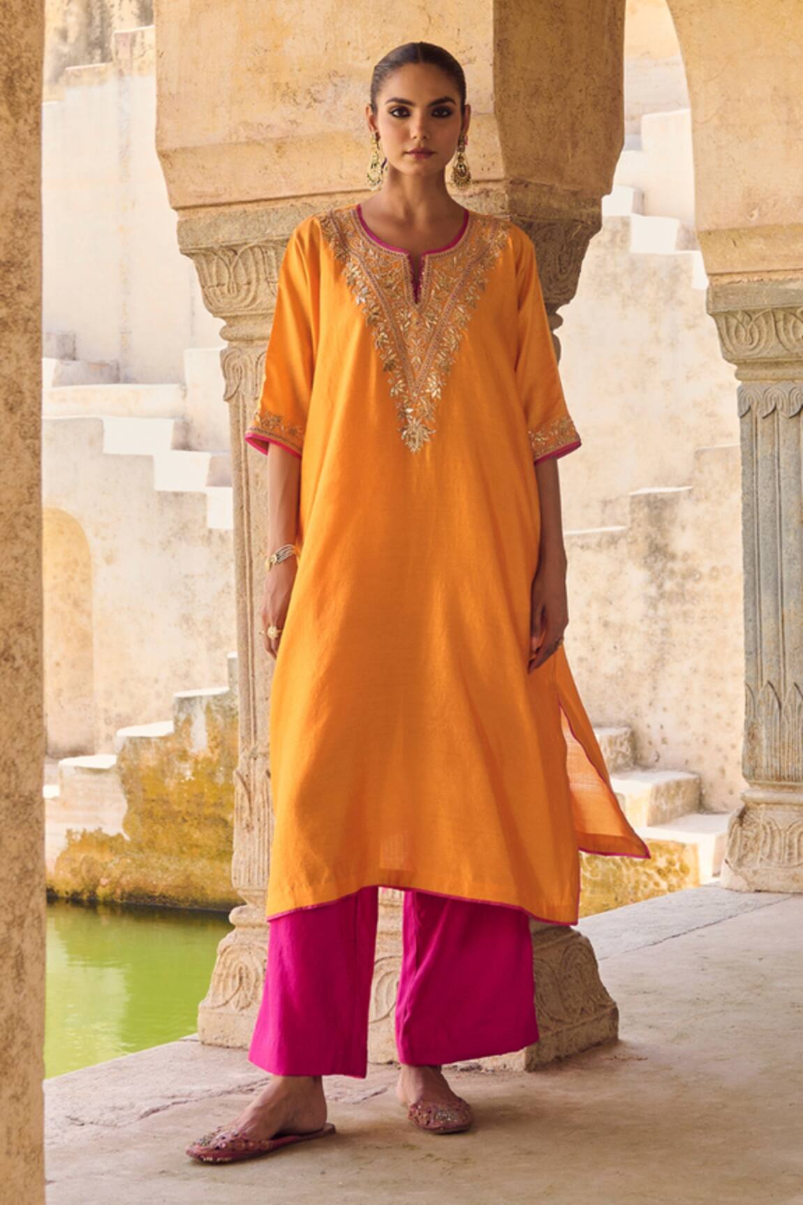 Vinita Bhansali Kesari Kaftan Set 