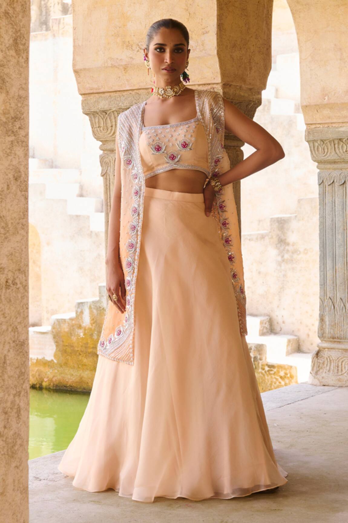 Vinita Bhansali Sunhera Kamal Fusion Jacket Set 