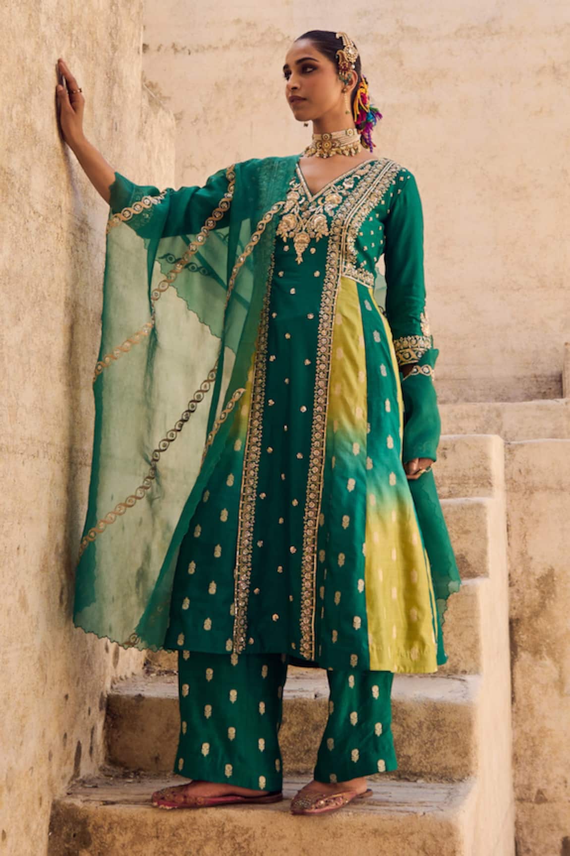 Vinita Bhansali Maharani Anarkali Set 