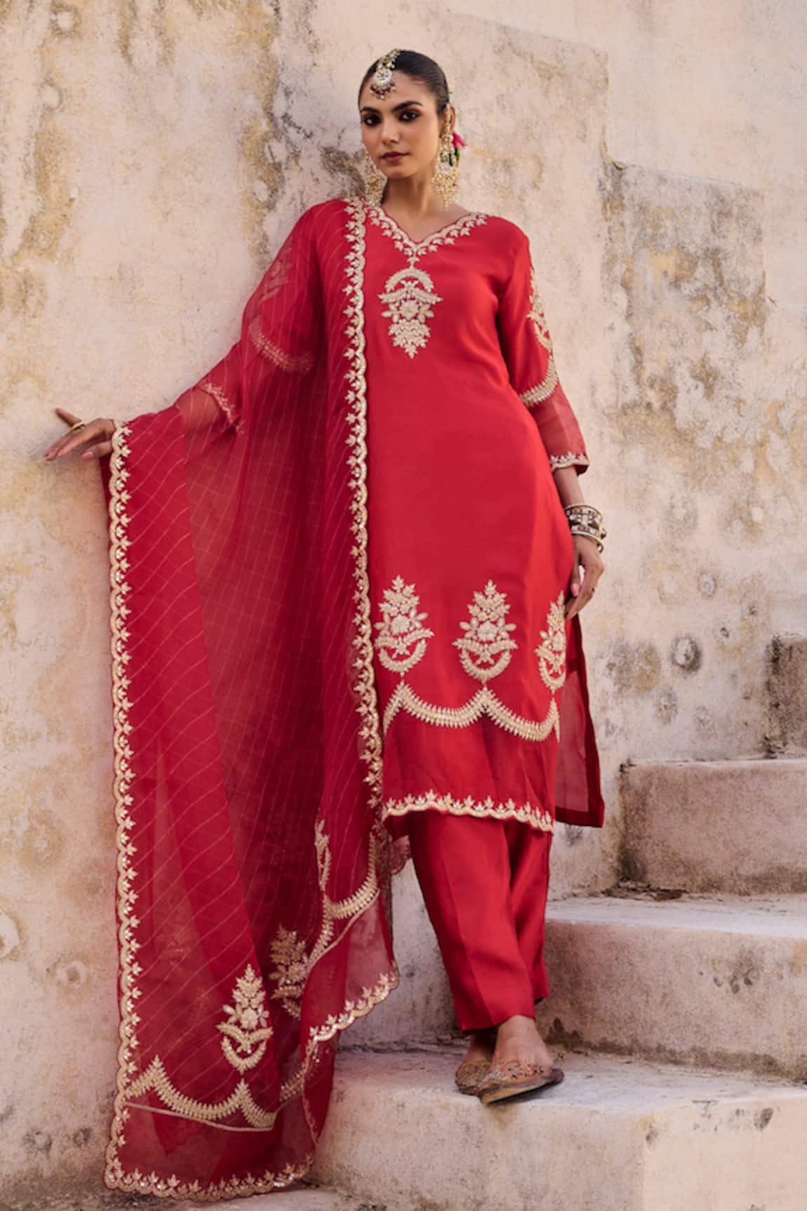 Vinita Bhansali Designer Madhu Silk Kurta Set 