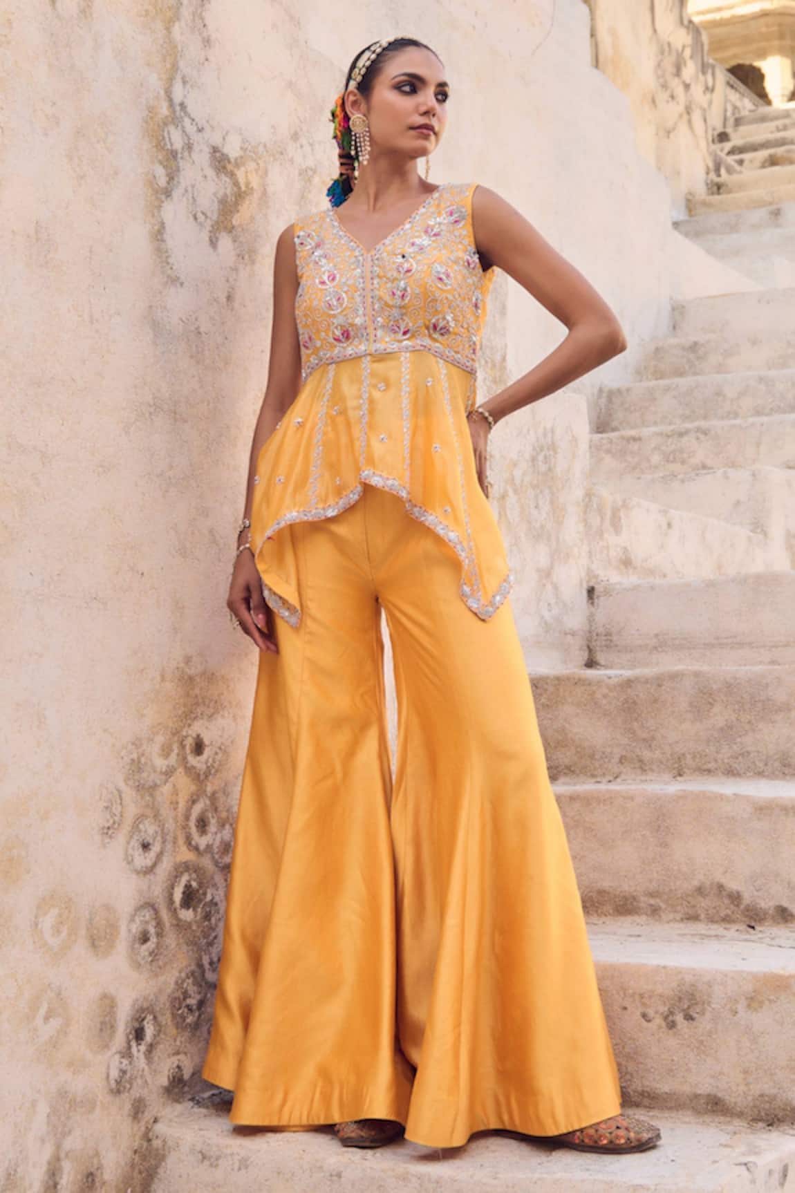 Vinita Bhansali Sunheri Co-Ord Set 