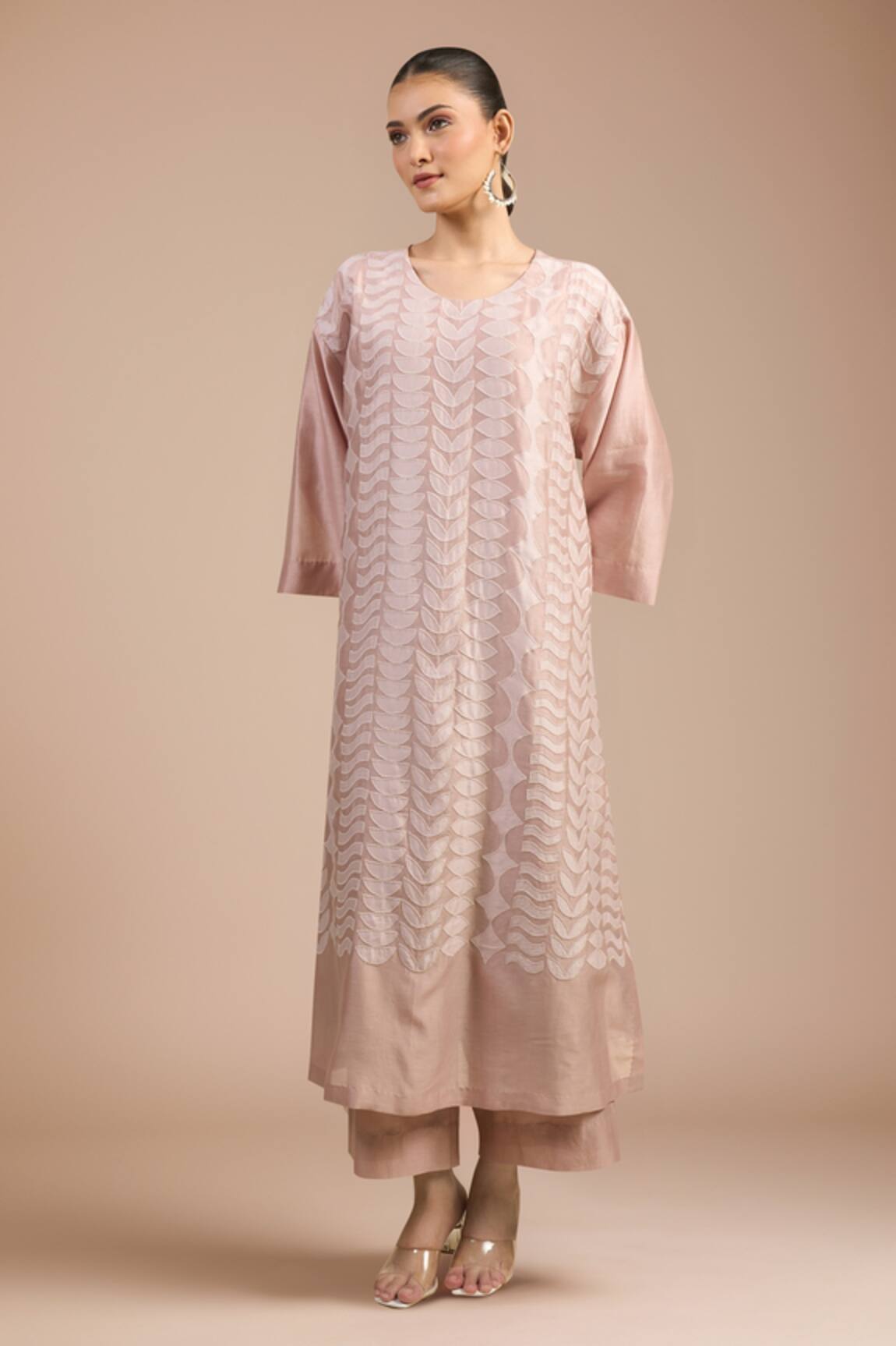 Divyam Mehta Chanderi Straight Kurta Set 