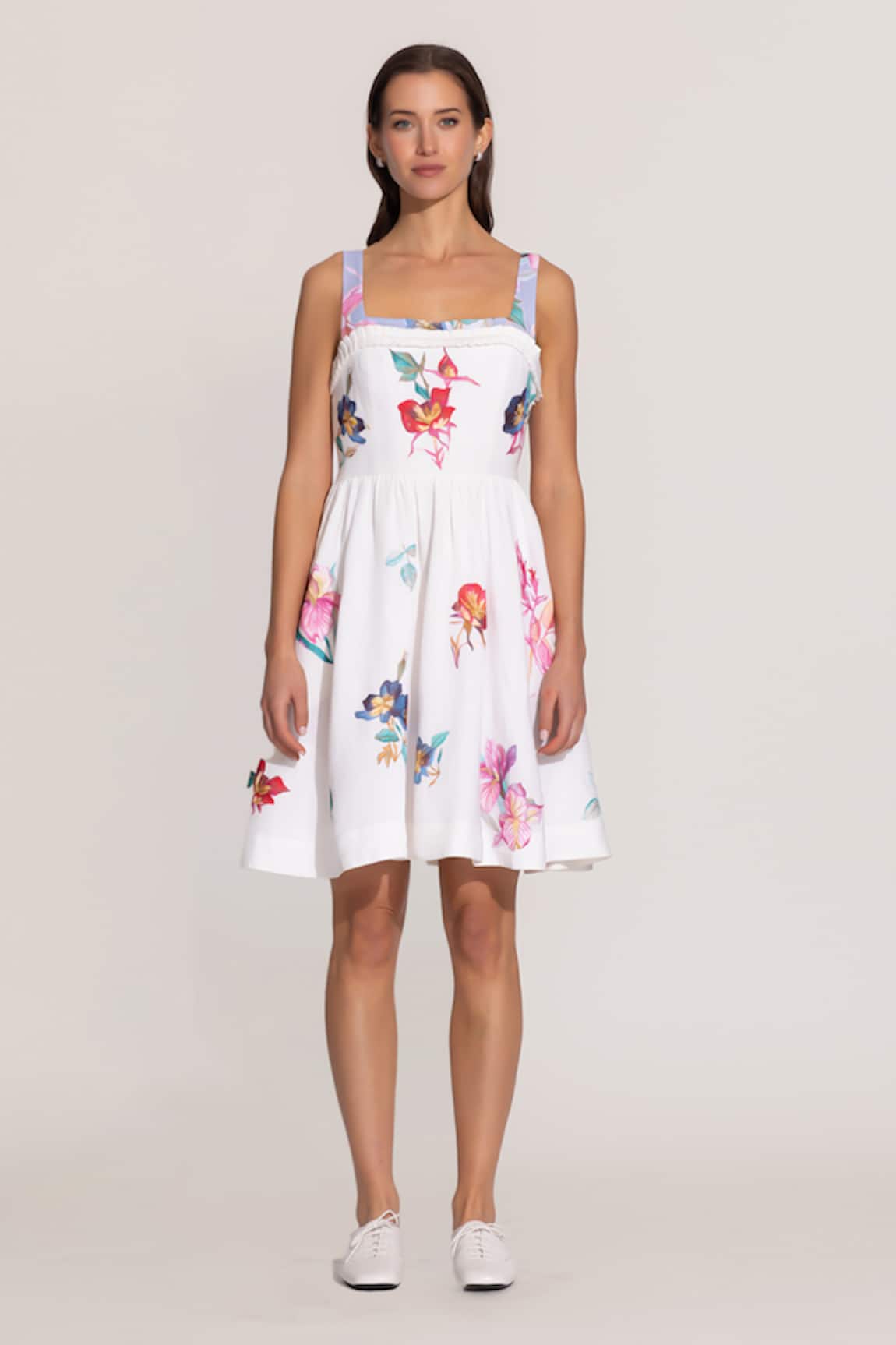 RANNA GILL Floral Embroidered Mini Dress 