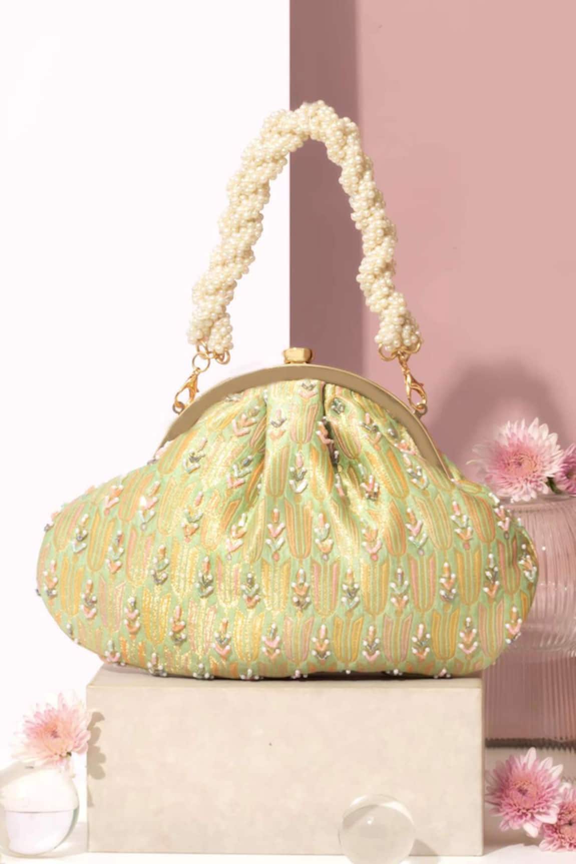 Amyra Titli Pure Banarasi Silk Vintage Clutch 