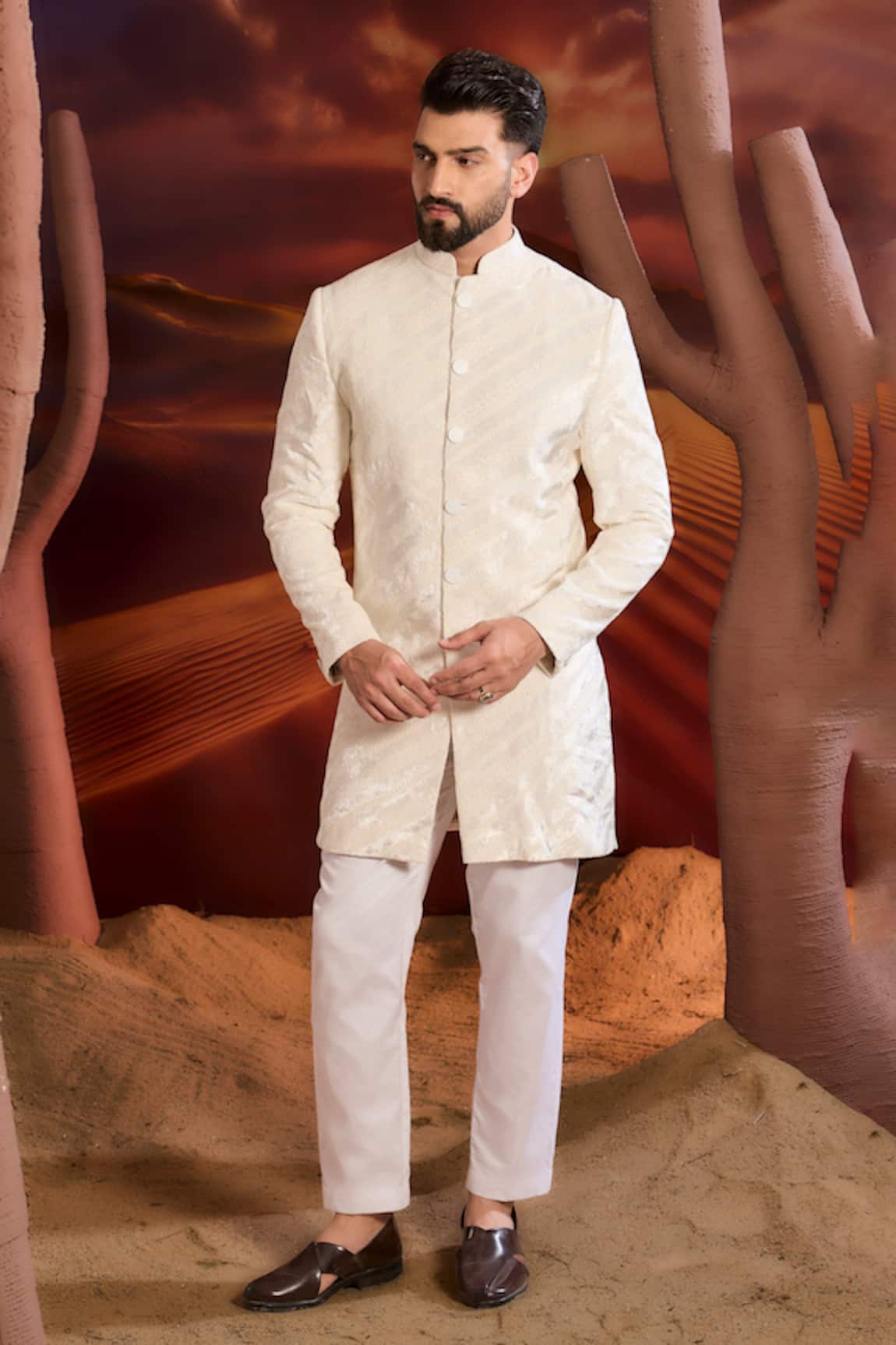 Kasbah Designer Velvet Sherwani 