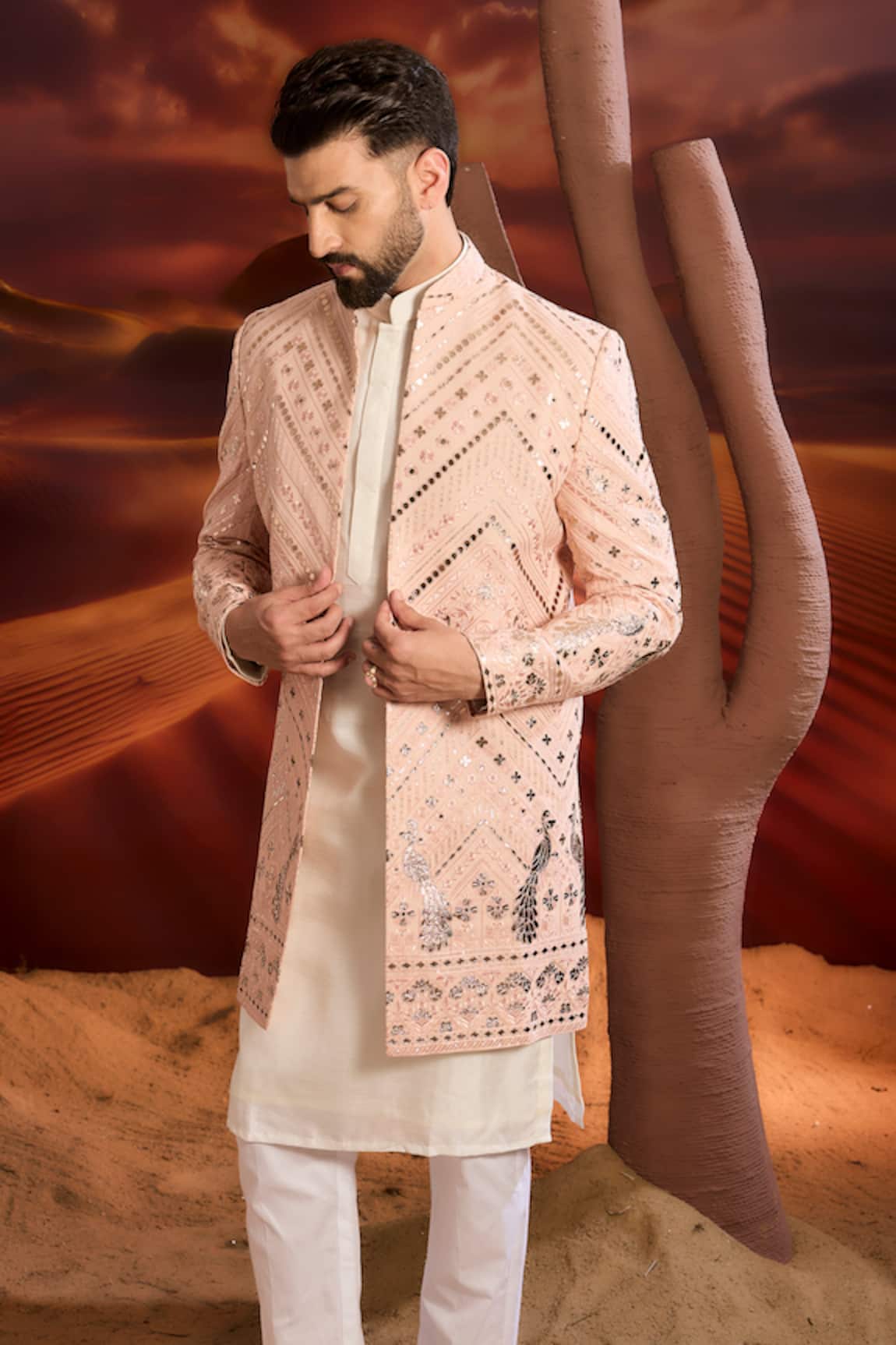 Kasbah Designer Georgette Sherwani 