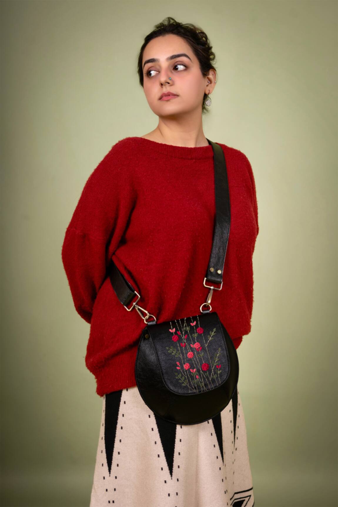Miri Red Rosebud Bianca Sling Bag 