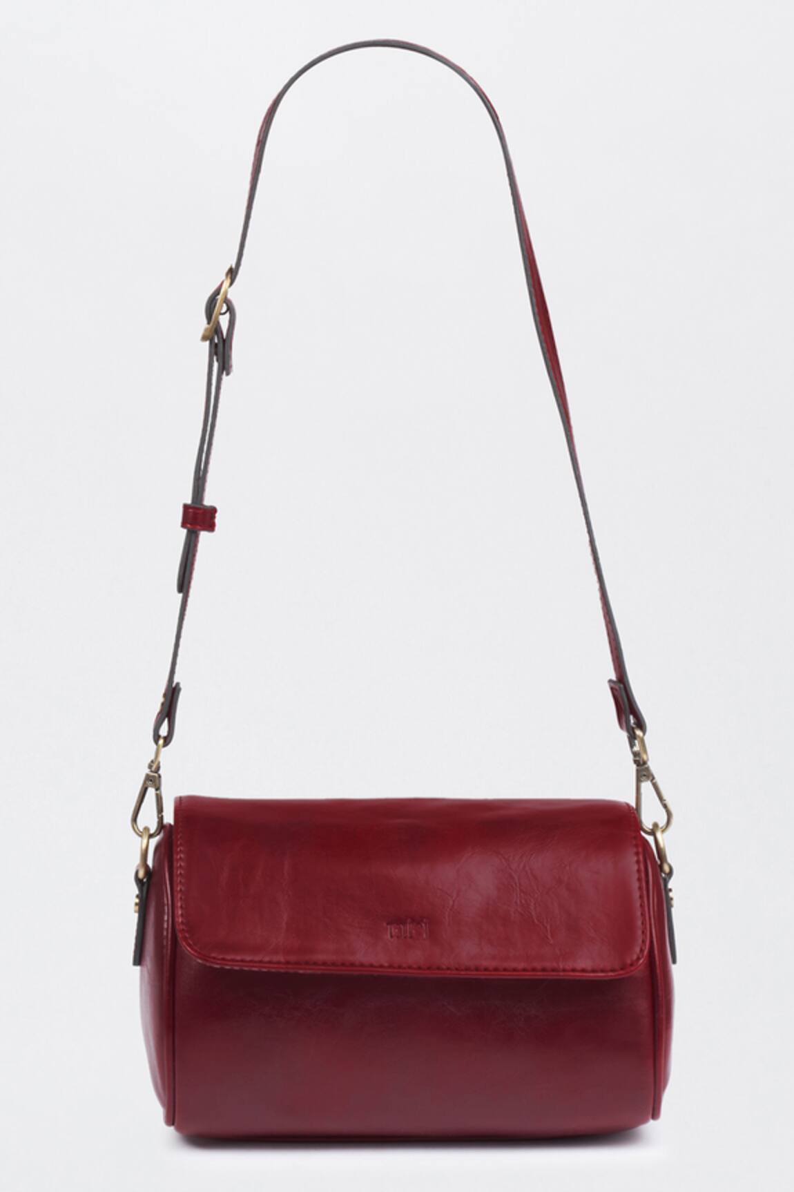 Miri Rosewood Maroon Retro Flap Sling Bag 