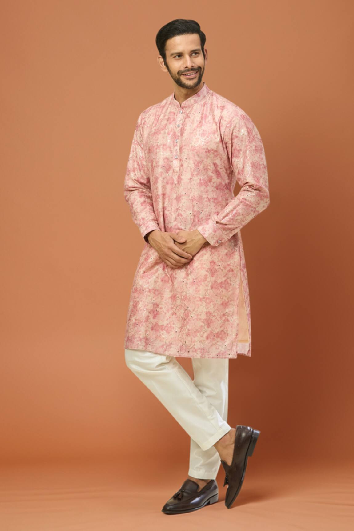 RNG Safawala Printed Pink Kurta Set 
