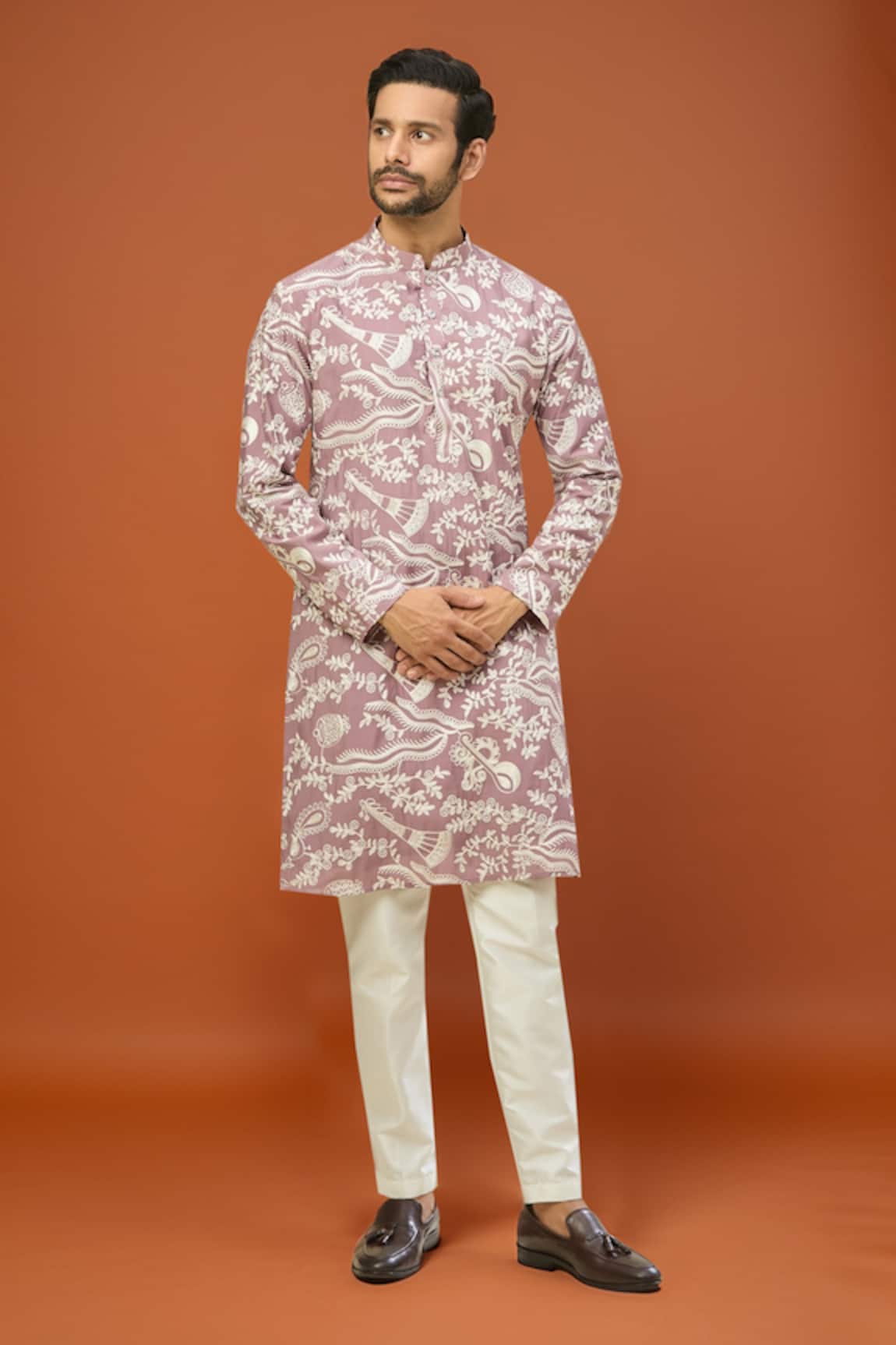 RNG Safawala Embroidered Pink Kurta Set 
