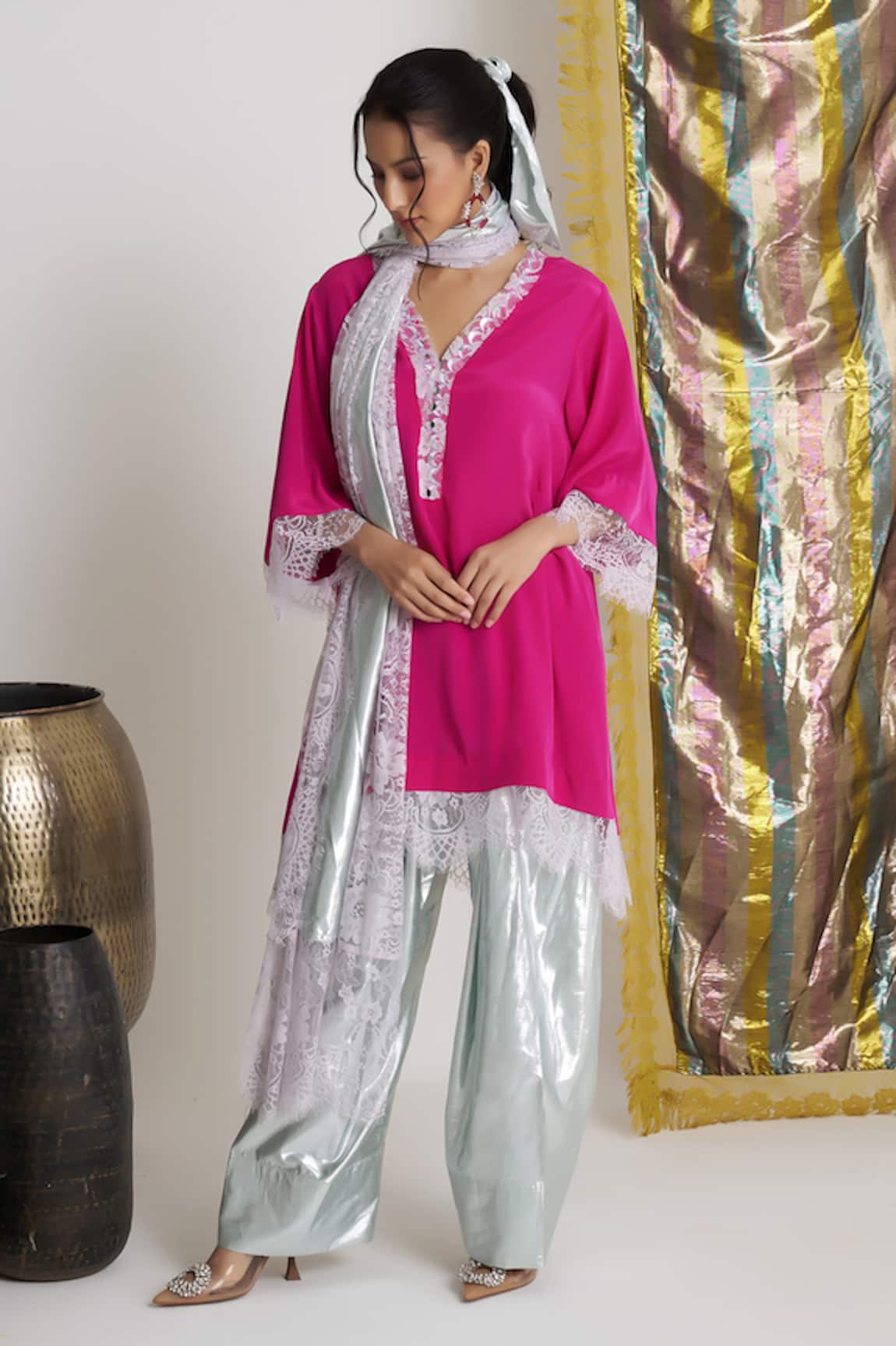 Siyona by Ankurita Gulabo Sitara Farshi Set 