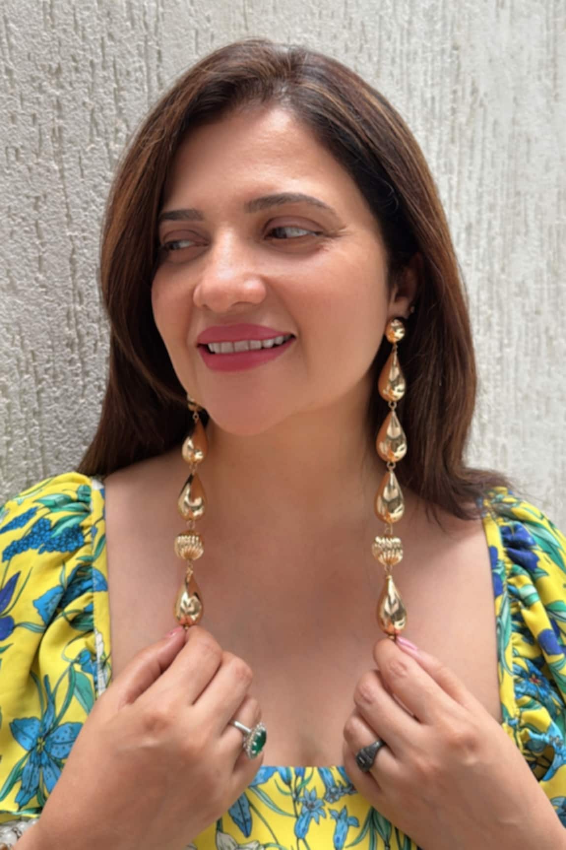 Studio6 Jewels Gold Dangler Earrings 