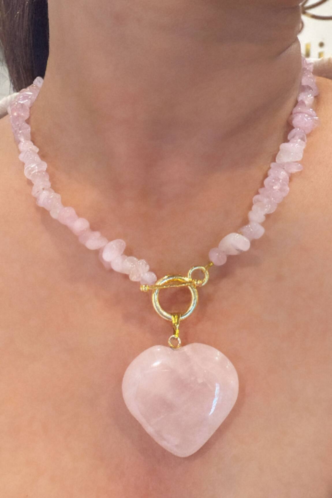 Studio6 Jewels Gold Finish Heart Pendant Necklace 