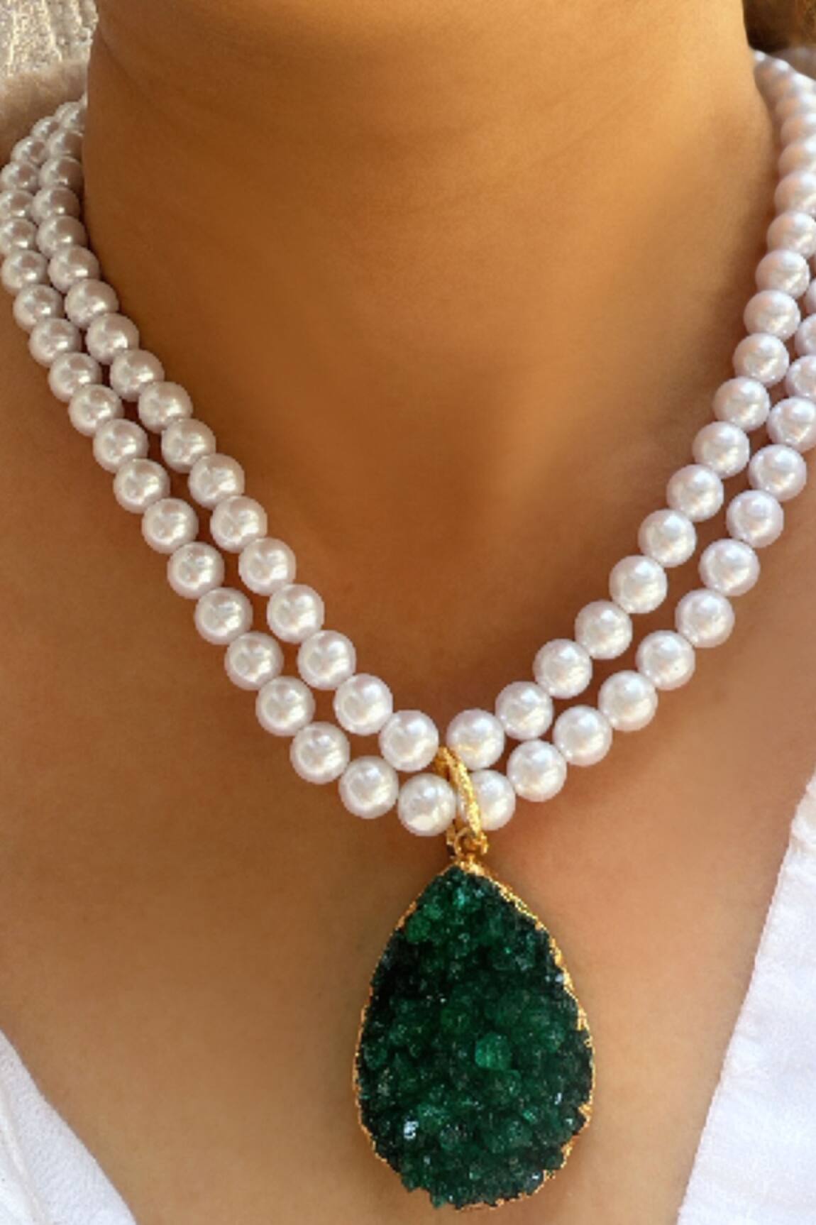 Studio6 Jewels Contemporary Green Pendant Necklace 