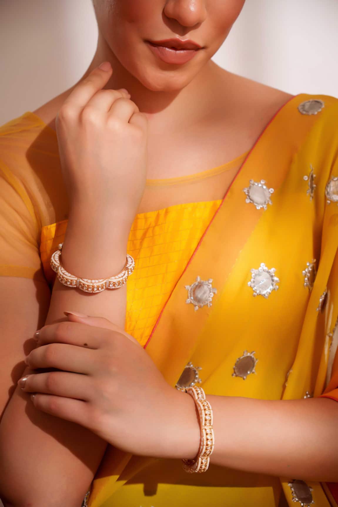 ZEVAR BY GEETA Designer Kundan Polki Bangles 