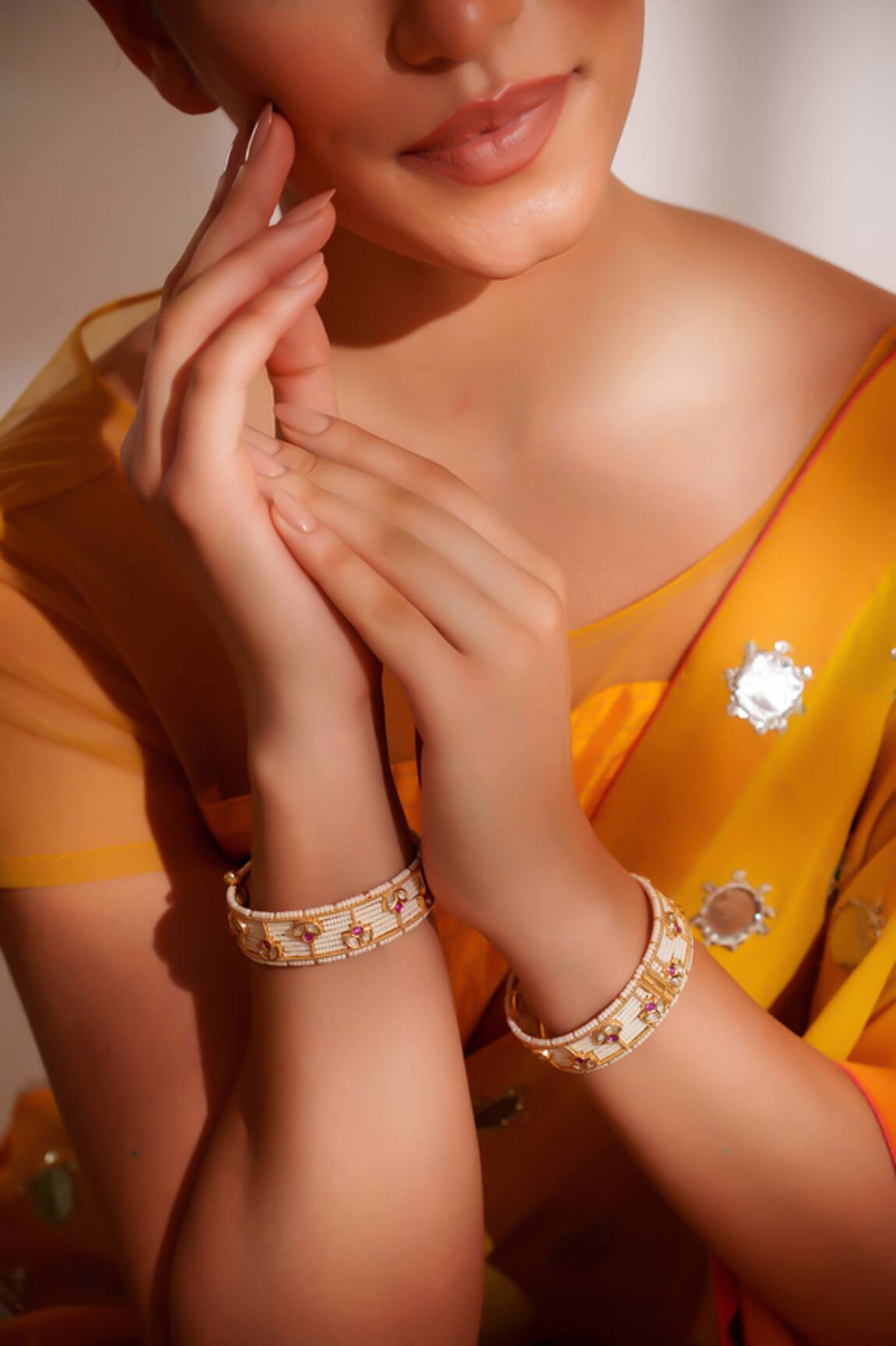 ZEVAR BY GEETA Designer Kundan Polki Bangles 