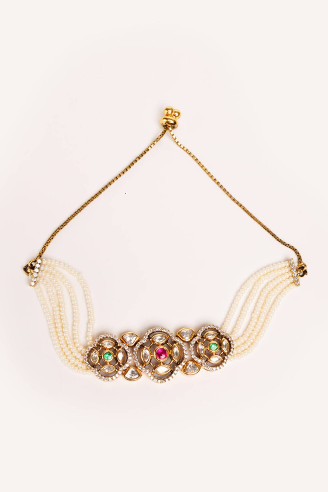 ZEVAR BY GEETA Designer Kundan Polki Bracelet 