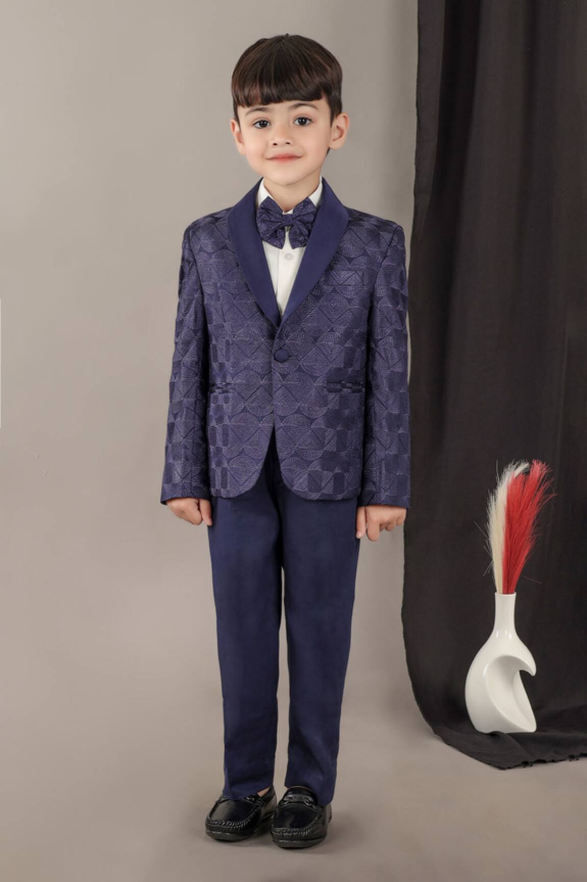 LITTLE BRATS Geometrical Pattern Kids Tuxedo Set 