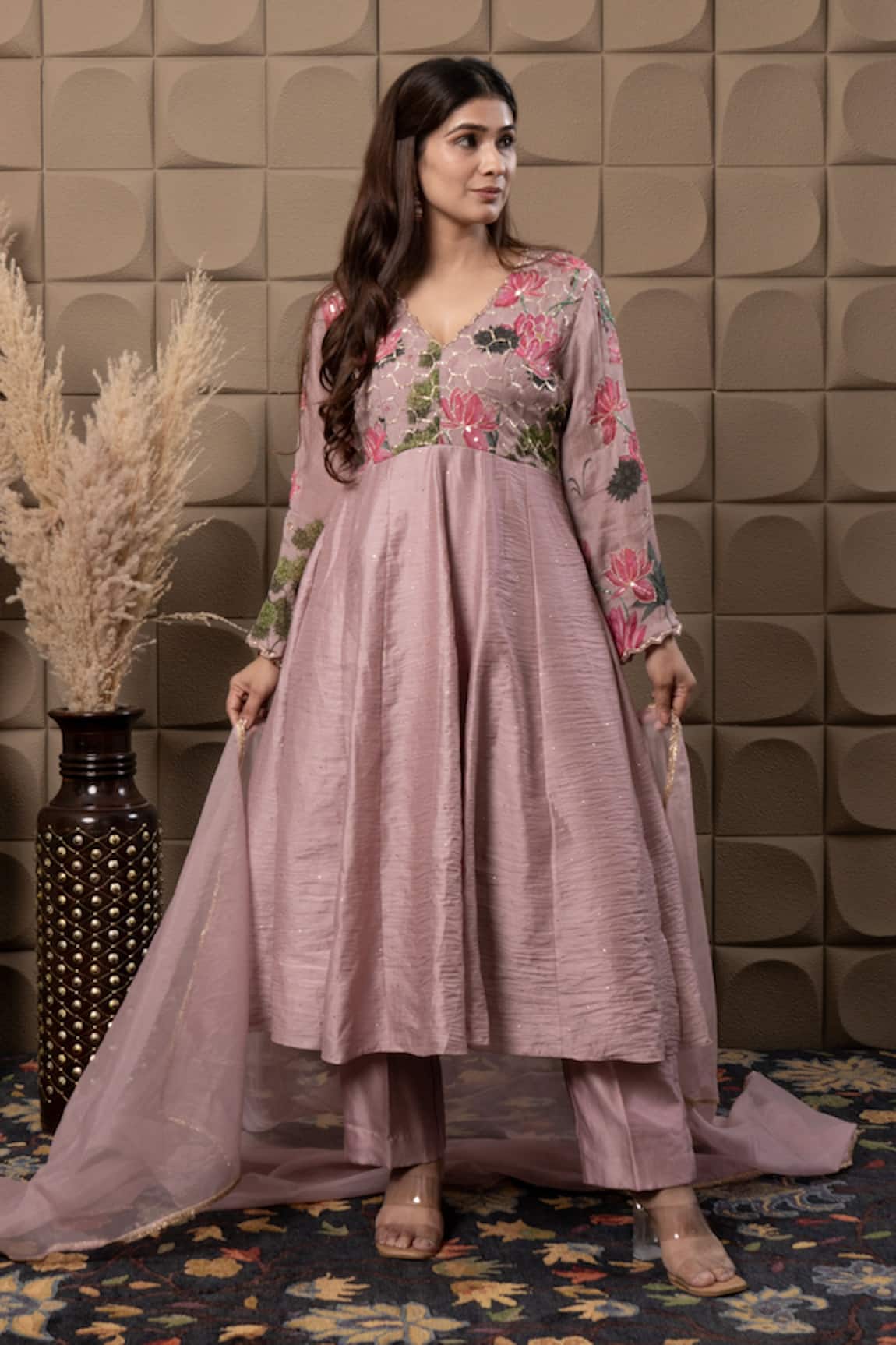 LABEL FLAMINGO BY VRINDA Zig-Zag Anarkali Set 