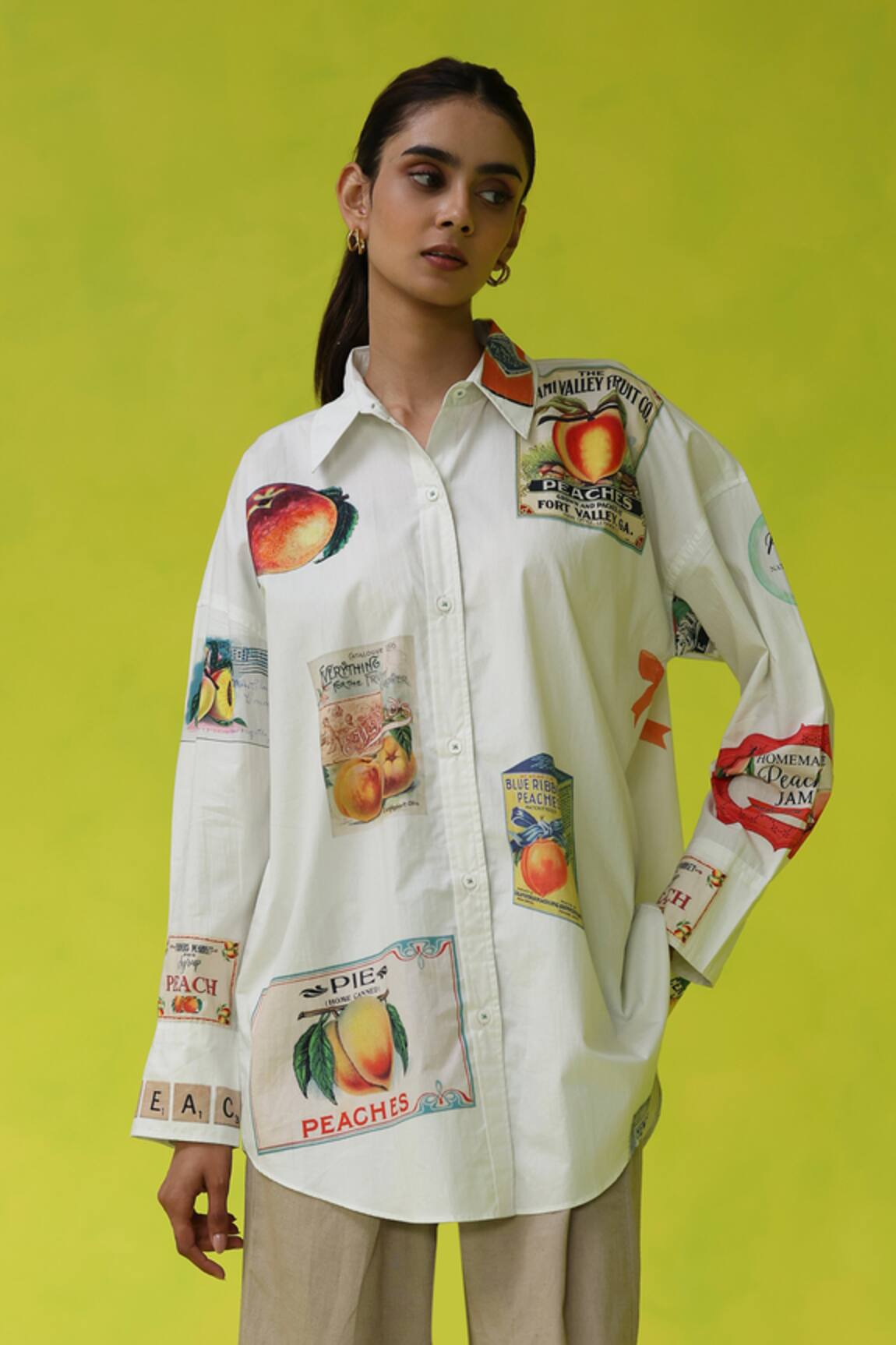 ROZA California Peaches Oversized Shirt 