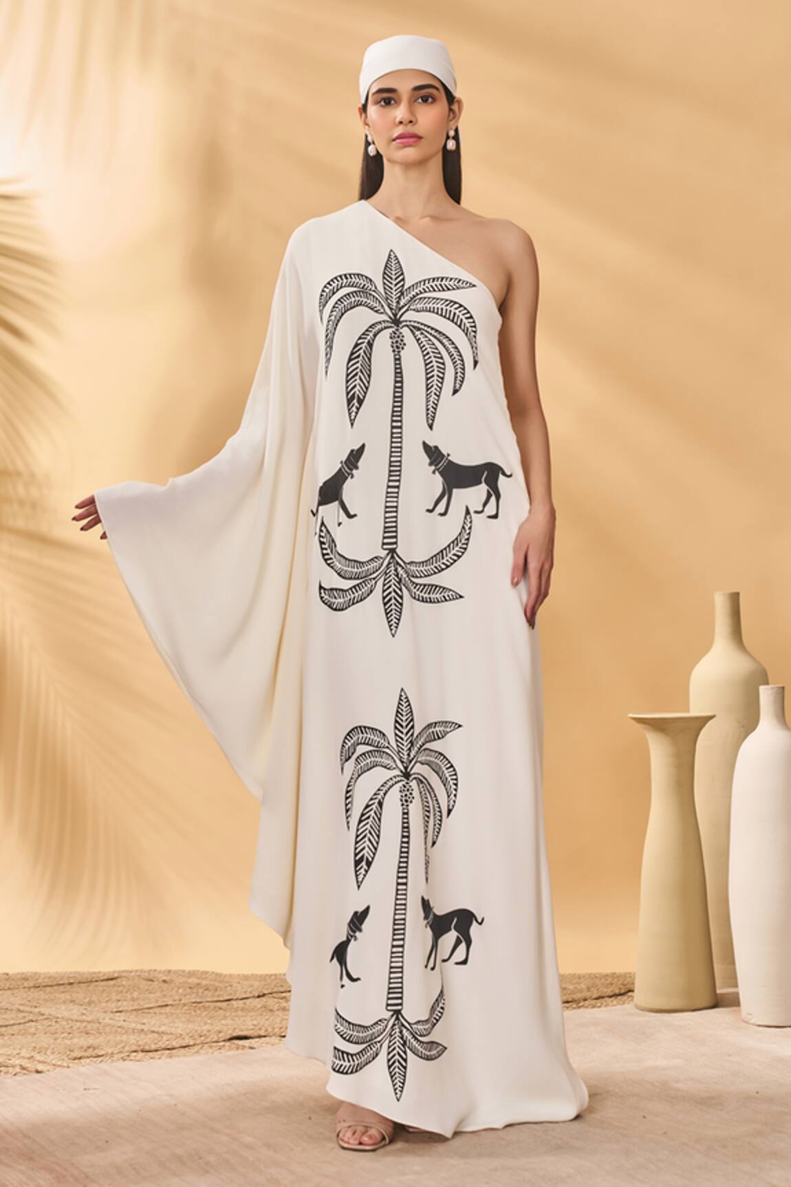 Masaba Ivory Paw-Tree Kaftan 