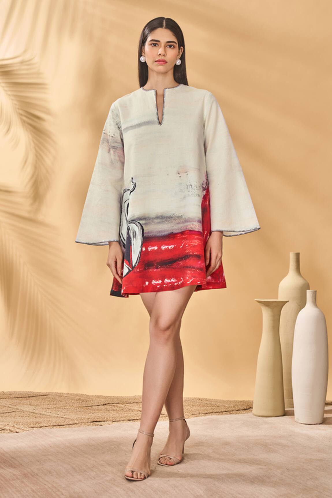 Masaba Dancing Shadows Trapeze Dress 