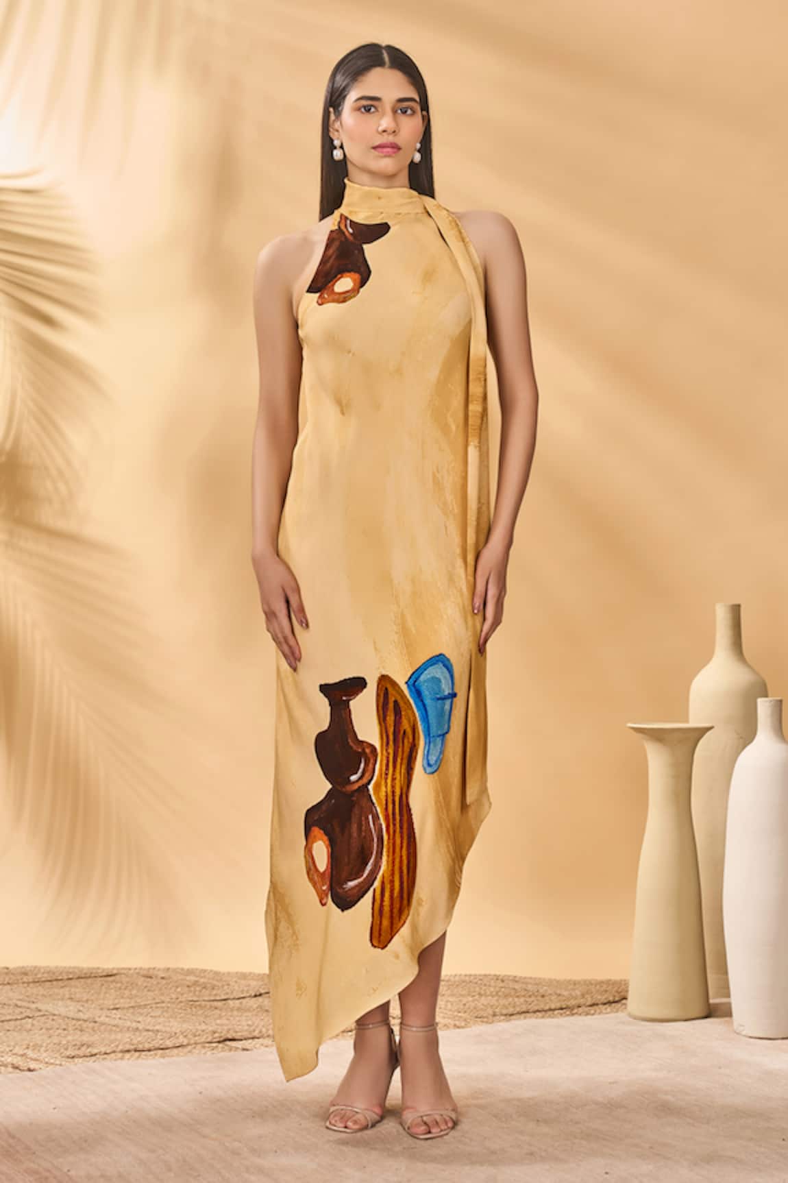 Masaba Earthen Echoes Halter Dress 