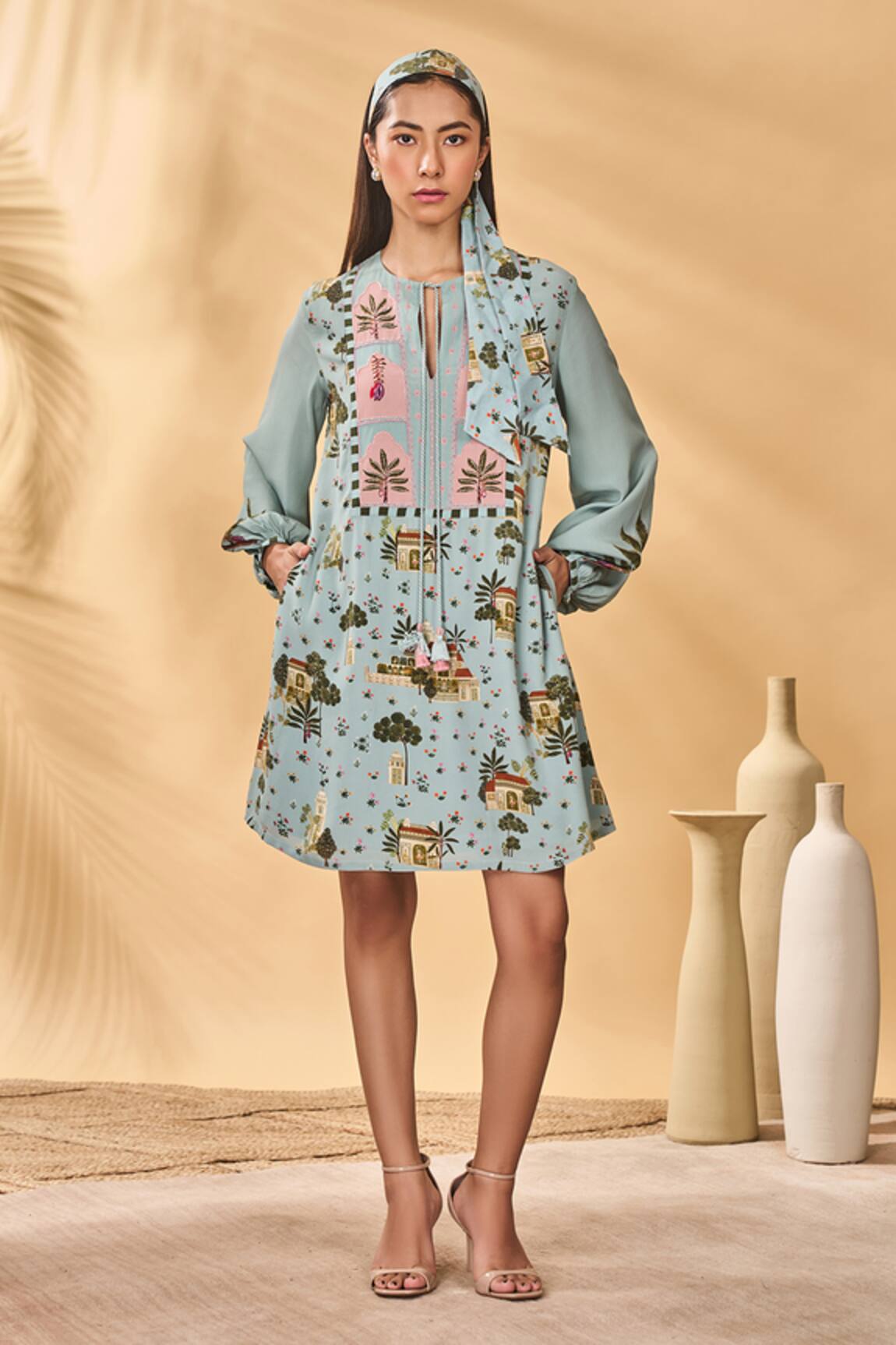 Masaba Miniature Dreams Embroidered Mini Dress 