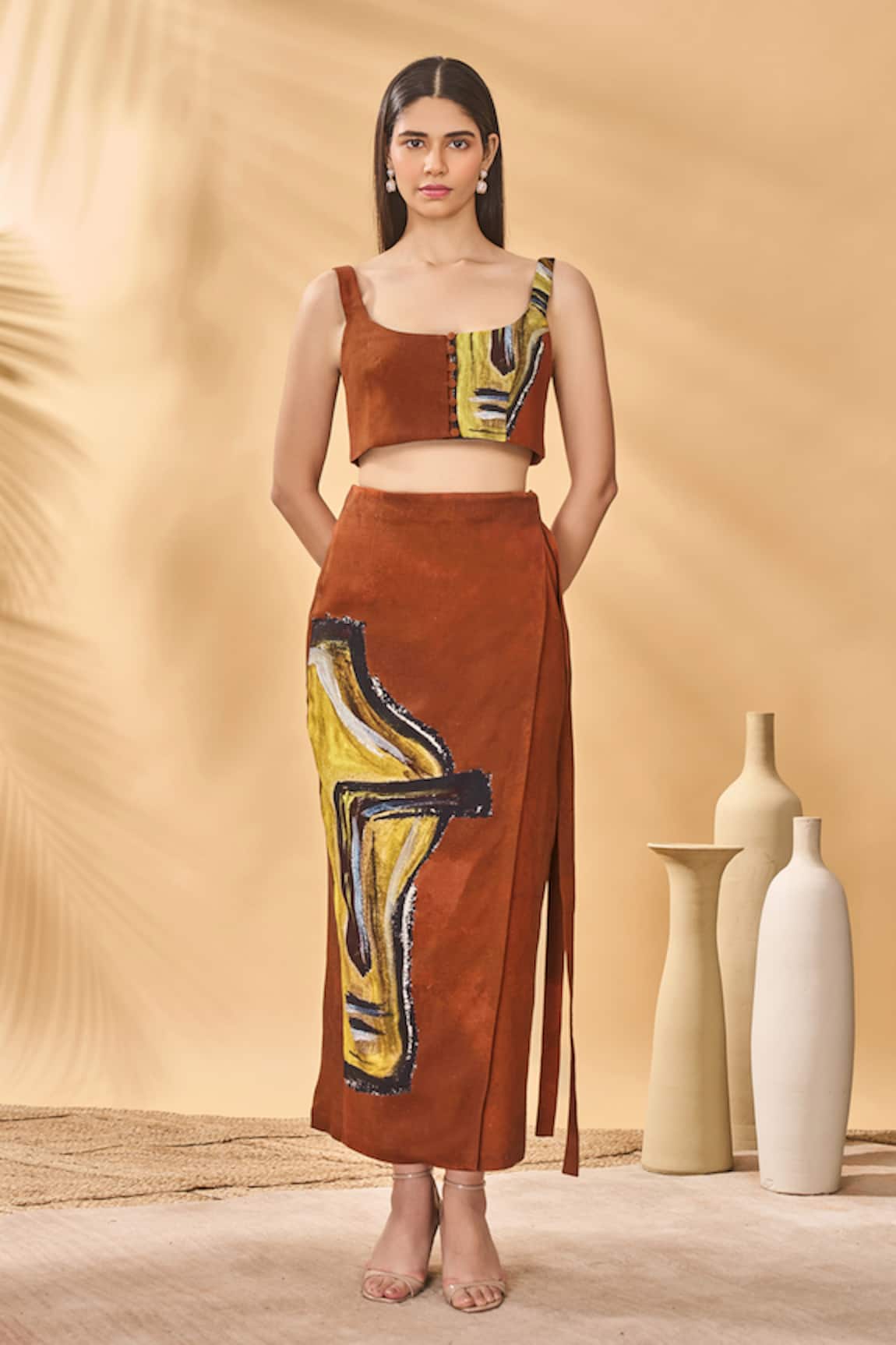 Masaba Two Faced Linen Pareo Set 