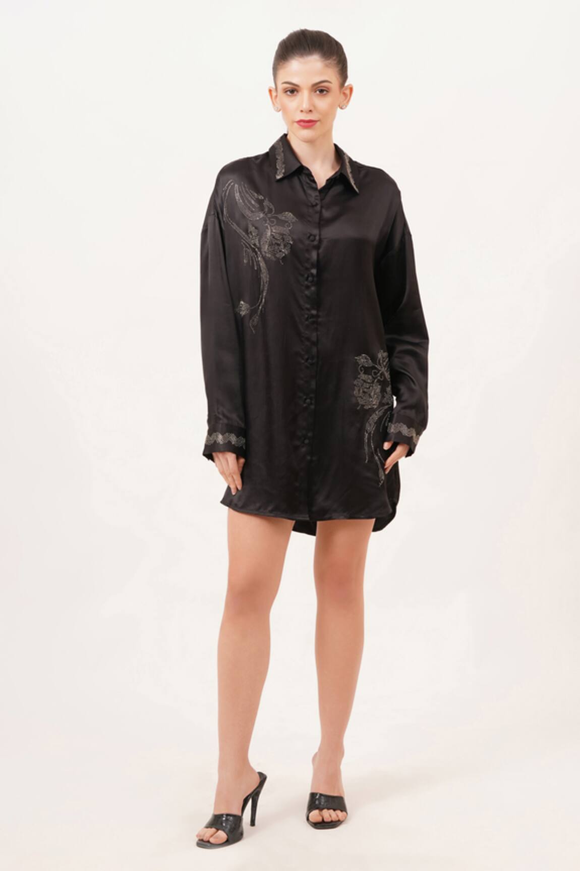 Beachbum Chic Oversized Black Tunic Dress 
