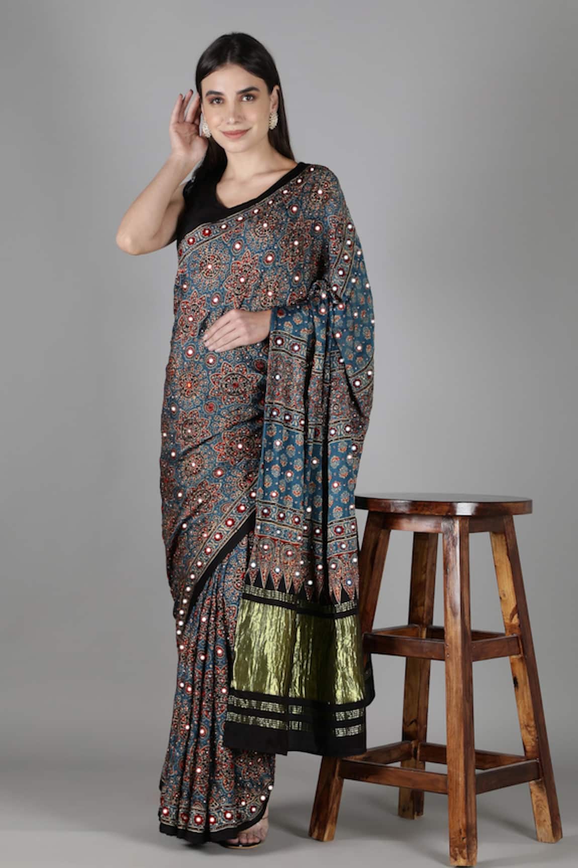 Sheeshakari Designer Printed Silk Saree 