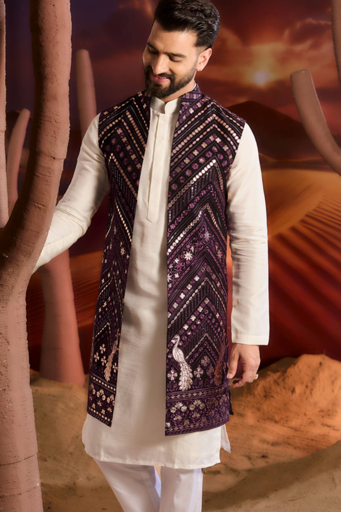 Kasbah Designer Georgette Nehru Jacket 