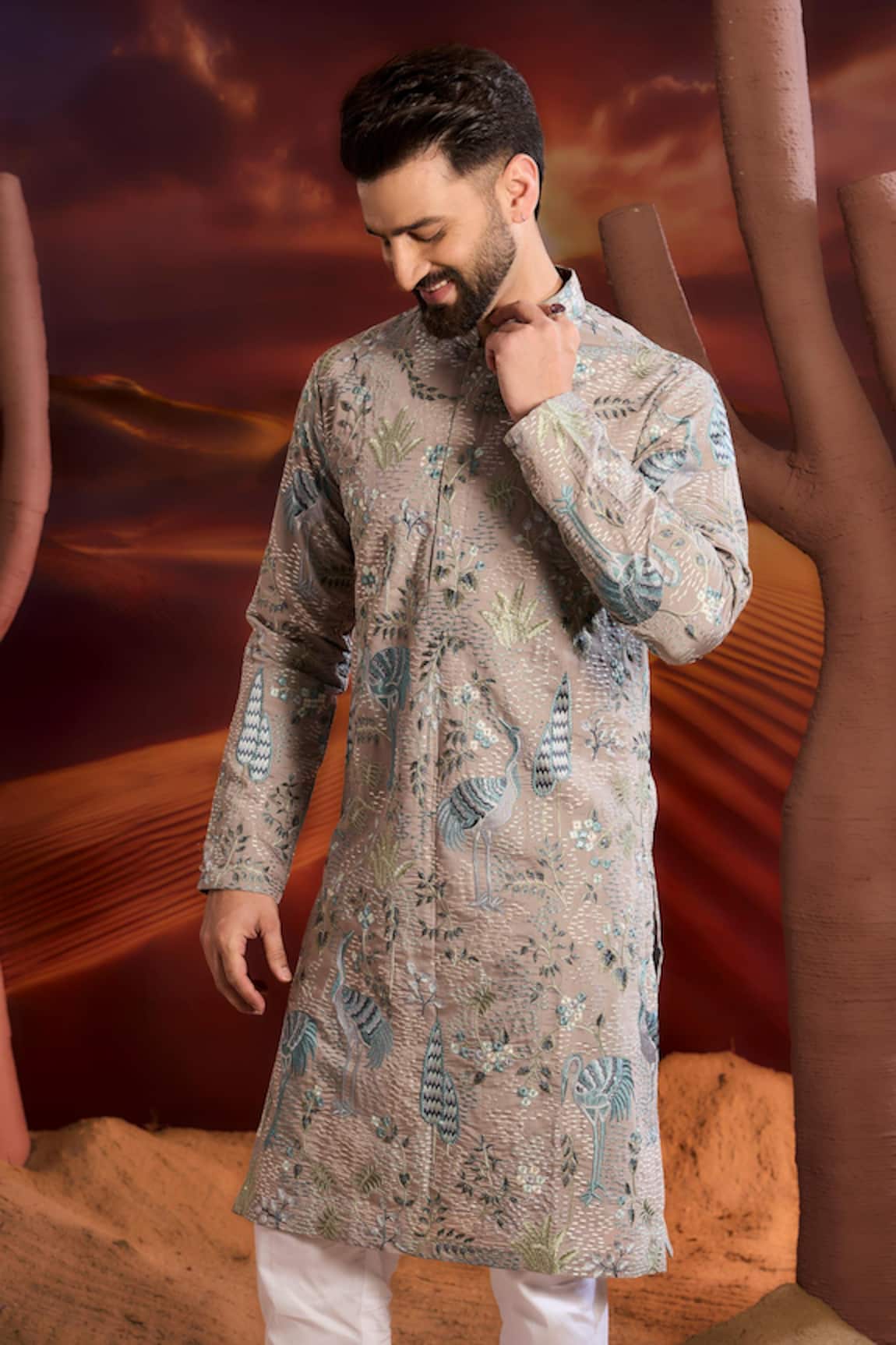 Kasbah Designer Silk Classic Kurta 