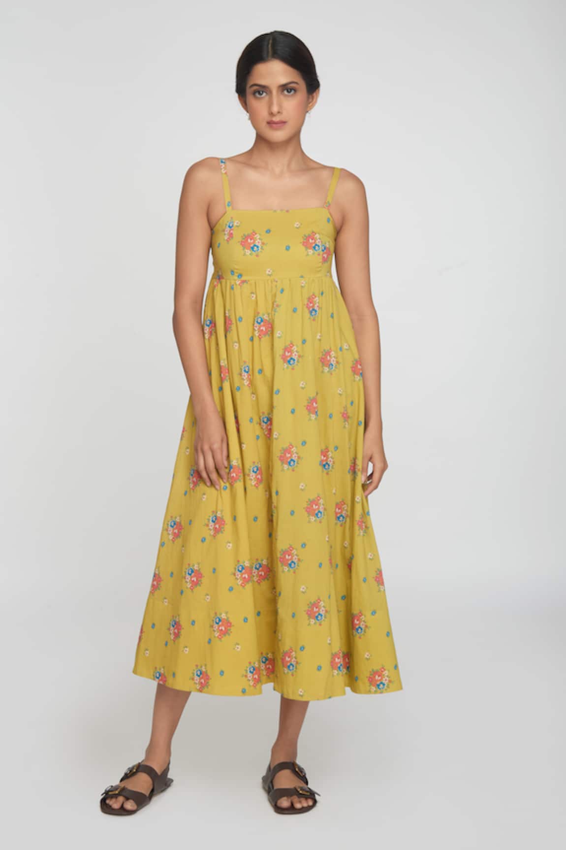 Sinjhar Floral Midi Dress 