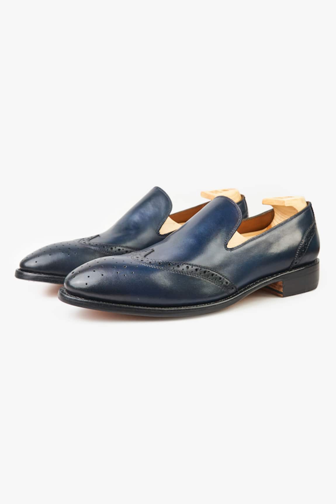 Whitemuds Jermyn Navy Blue Slip Ons 