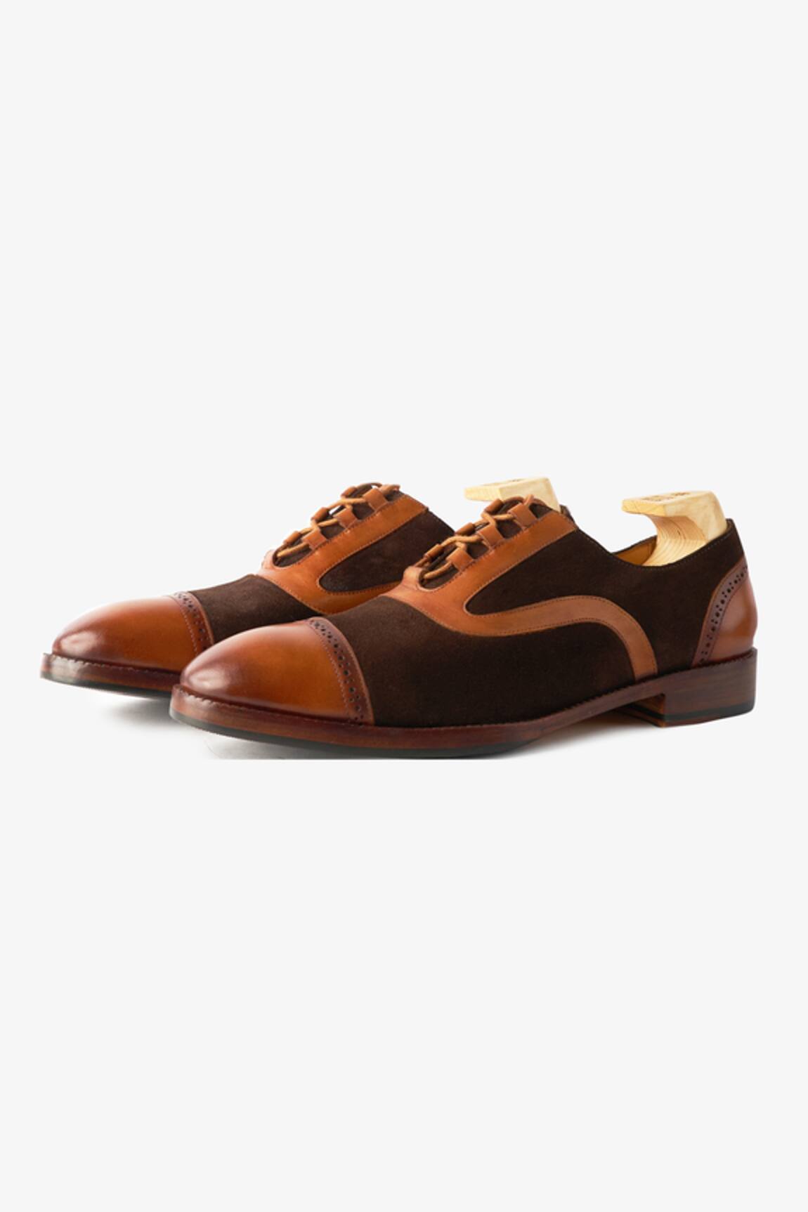 Whitemuds Cashel Brown Suede Oxfords 