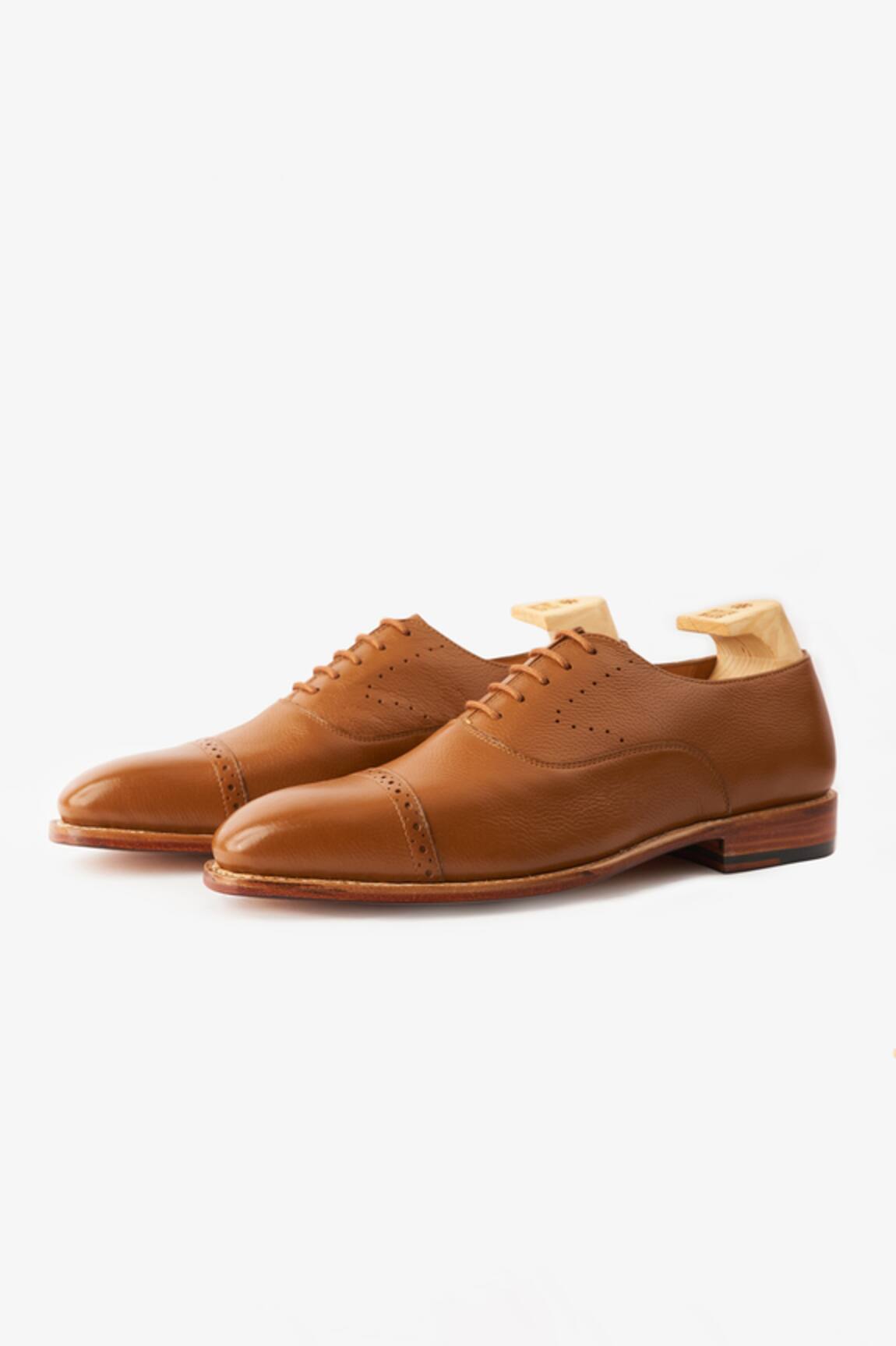 Whitemuds Bray Tan Milled Oxfords 