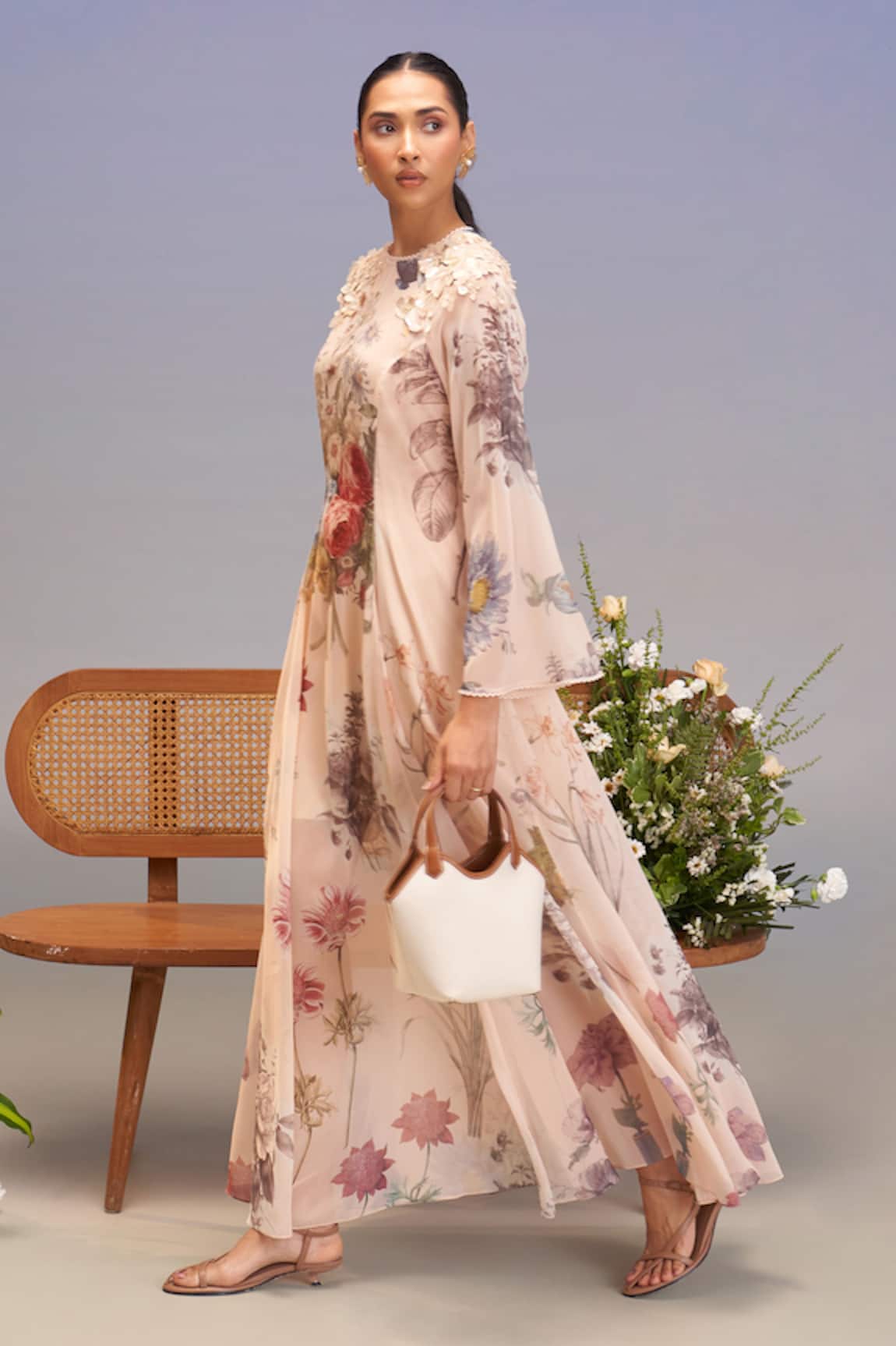 Pankaj & Nidhi Hand-Embellished Maxi Dress 
