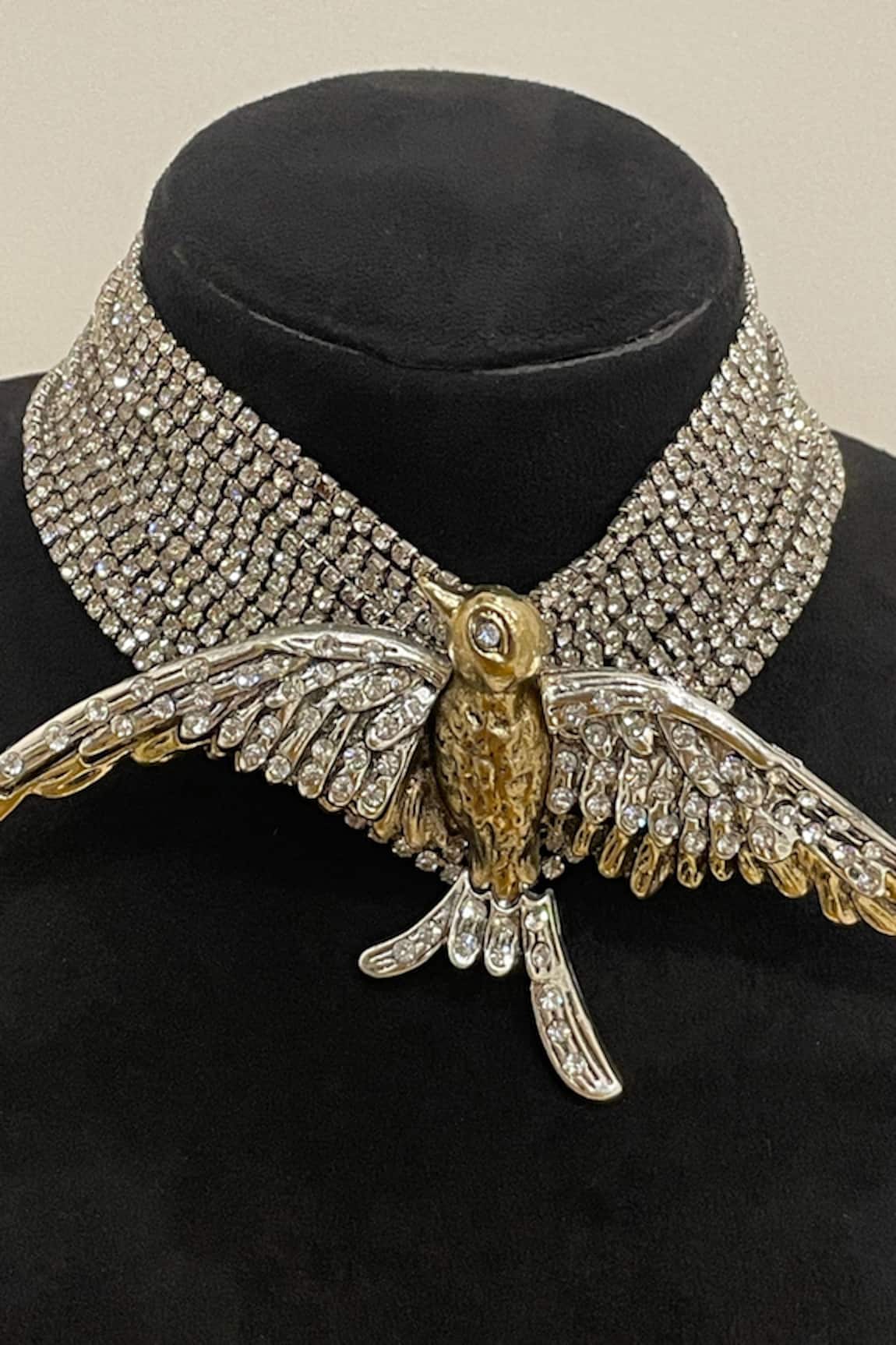Studio6 Jewels Gold Finish Contemporary Choker Necklace 