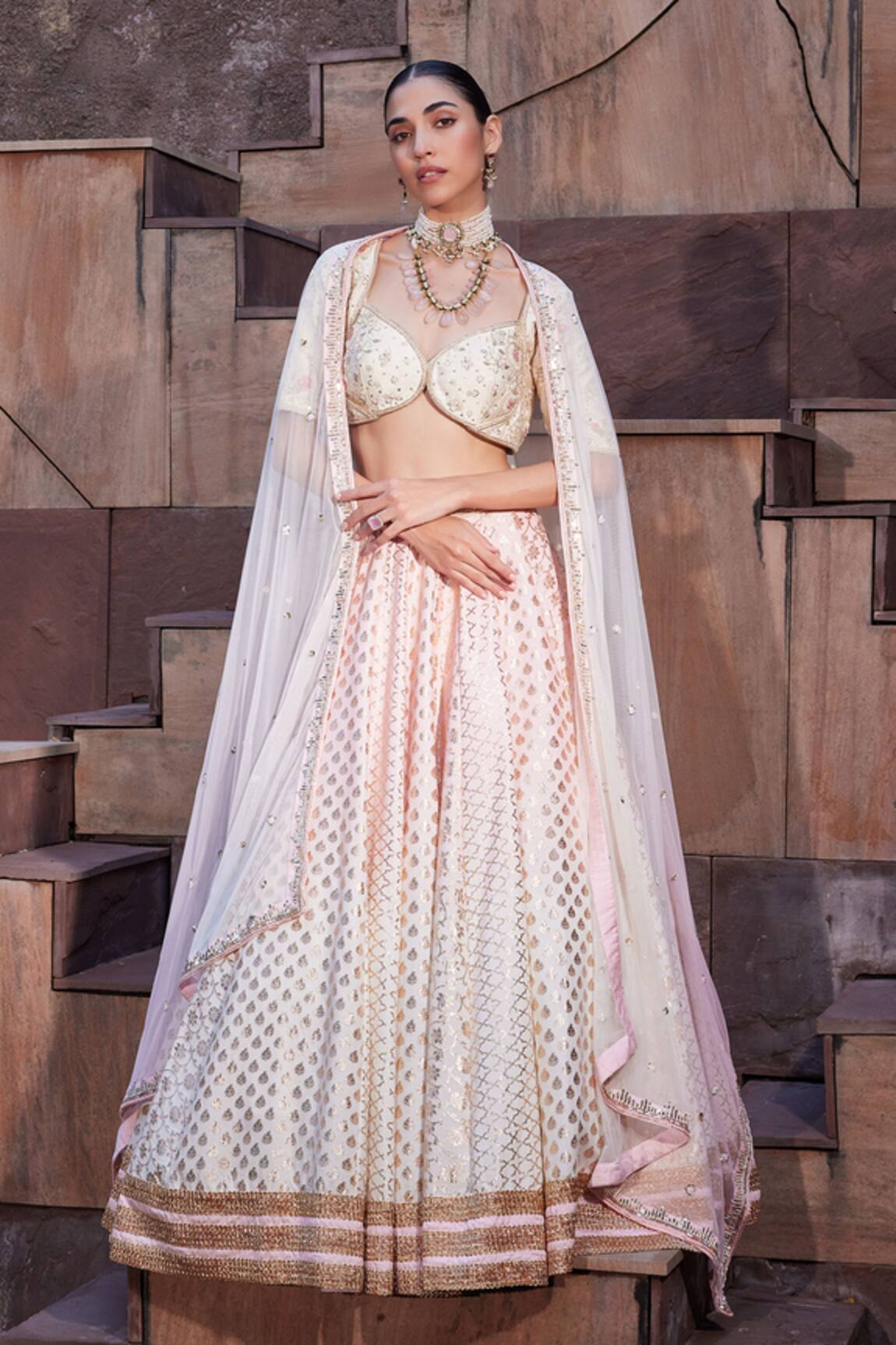 Priyanka Jain Rose Royale Ombre-Dyed Lehenga Set 