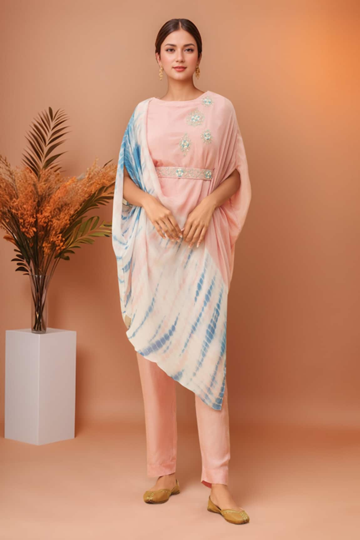 Samyukta Singhania Placed Embroidered Pattern Top With Pant 