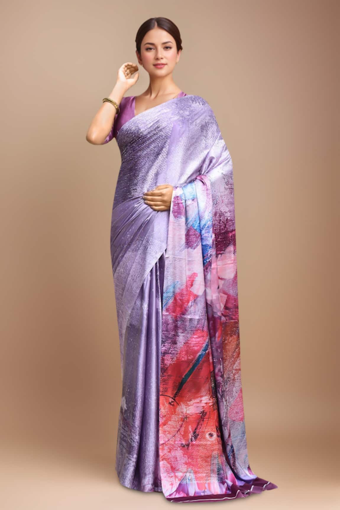 Samyukta Singhania Digital Print Saree With Blouse 