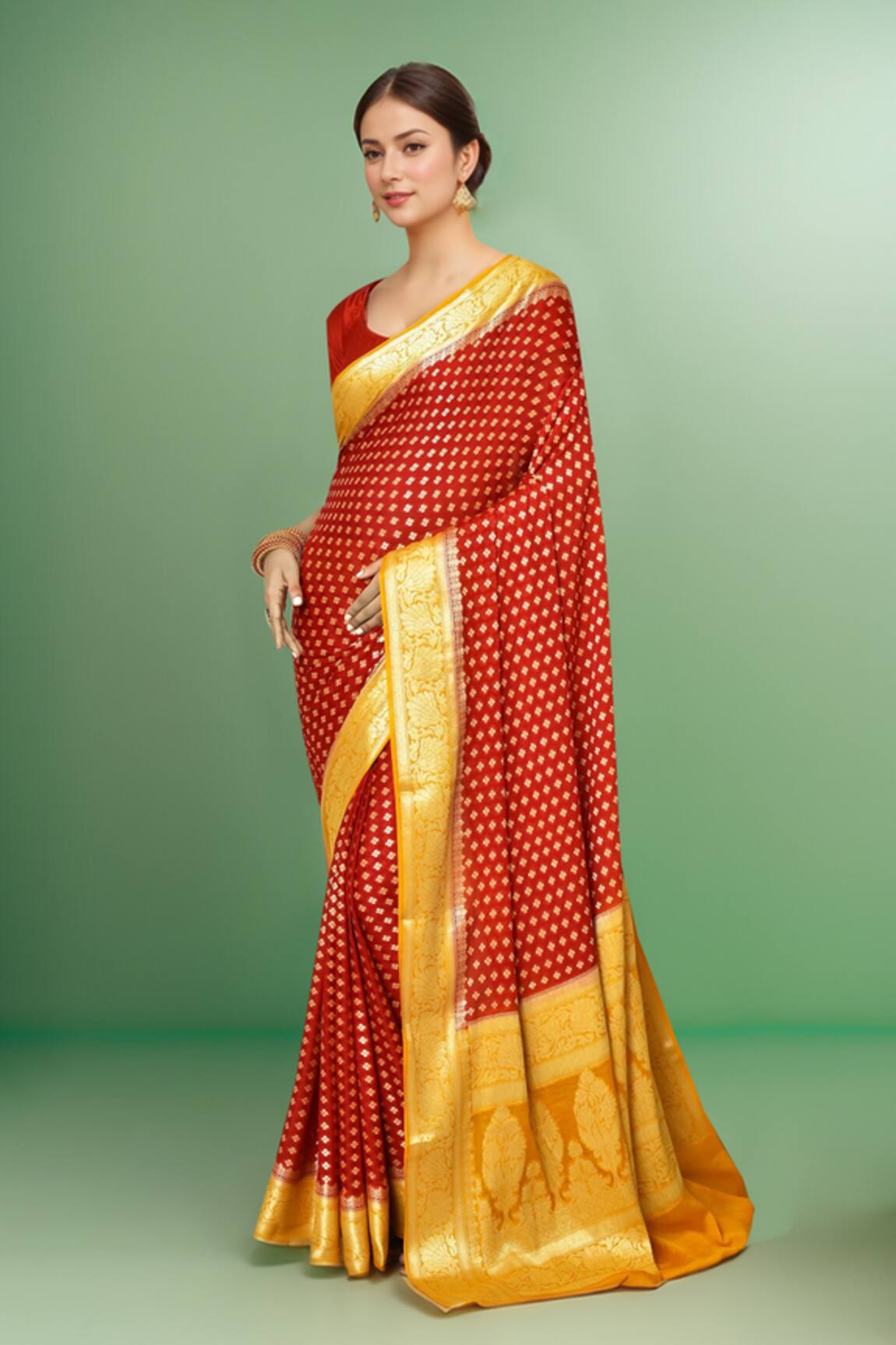 Samyukta Singhania Bloom Woven Saree With Running Blouse 