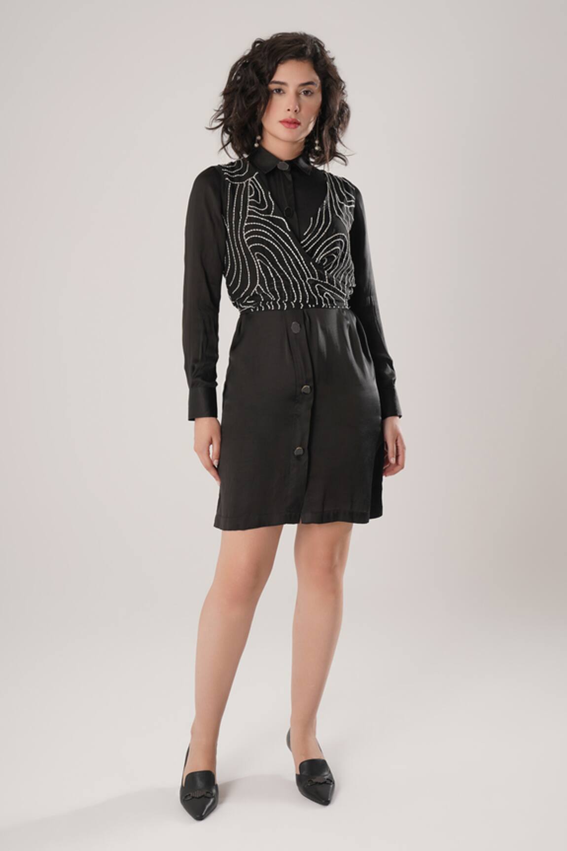 ATBW Black Designer Crop Top 